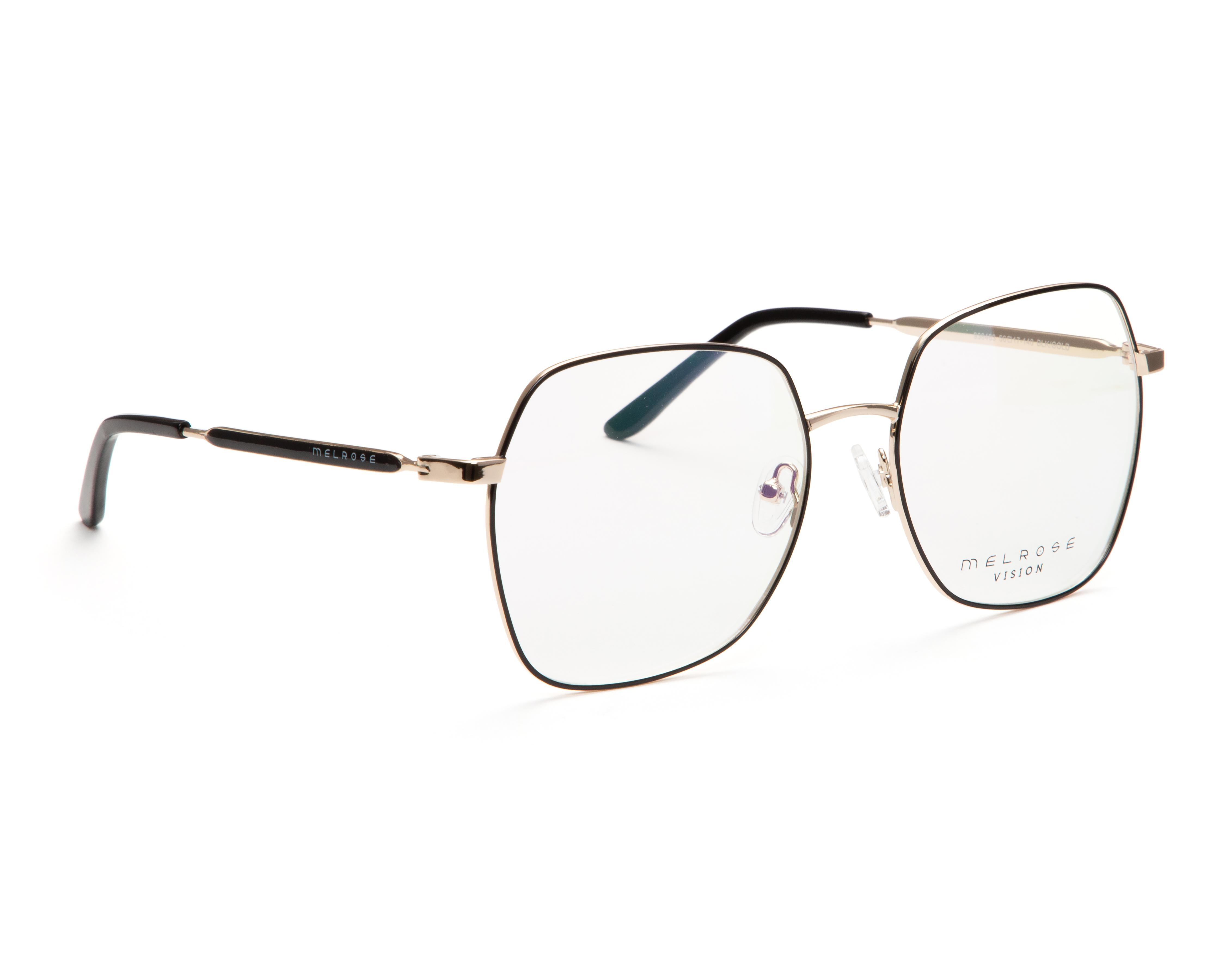 Foto 1 | Armazón Oftálmico Unisex Melrose Cuadrado Dorado/Negro