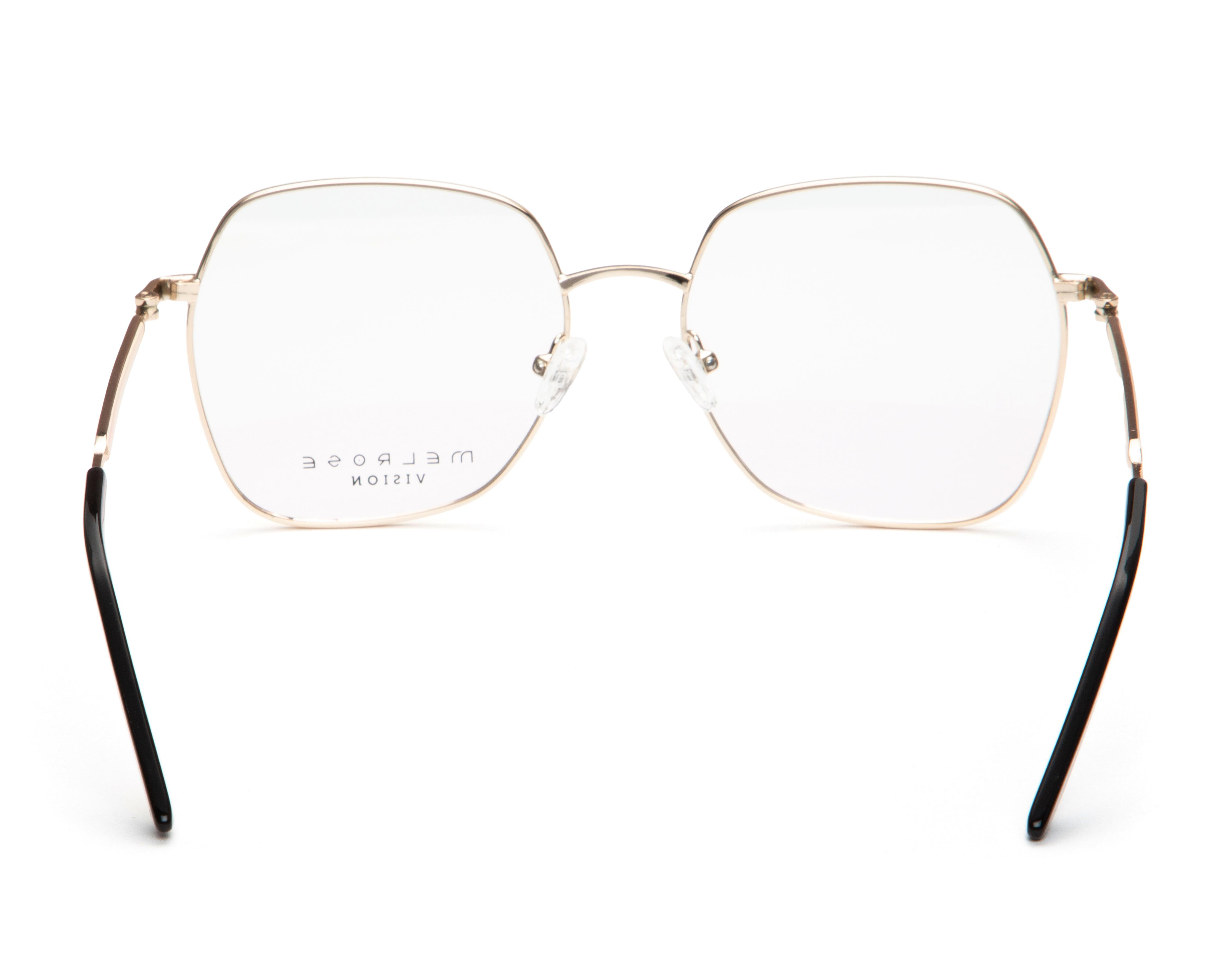 Foto 3 | Armazón Oftálmico Unisex Melrose Cuadrado Dorado/Negro