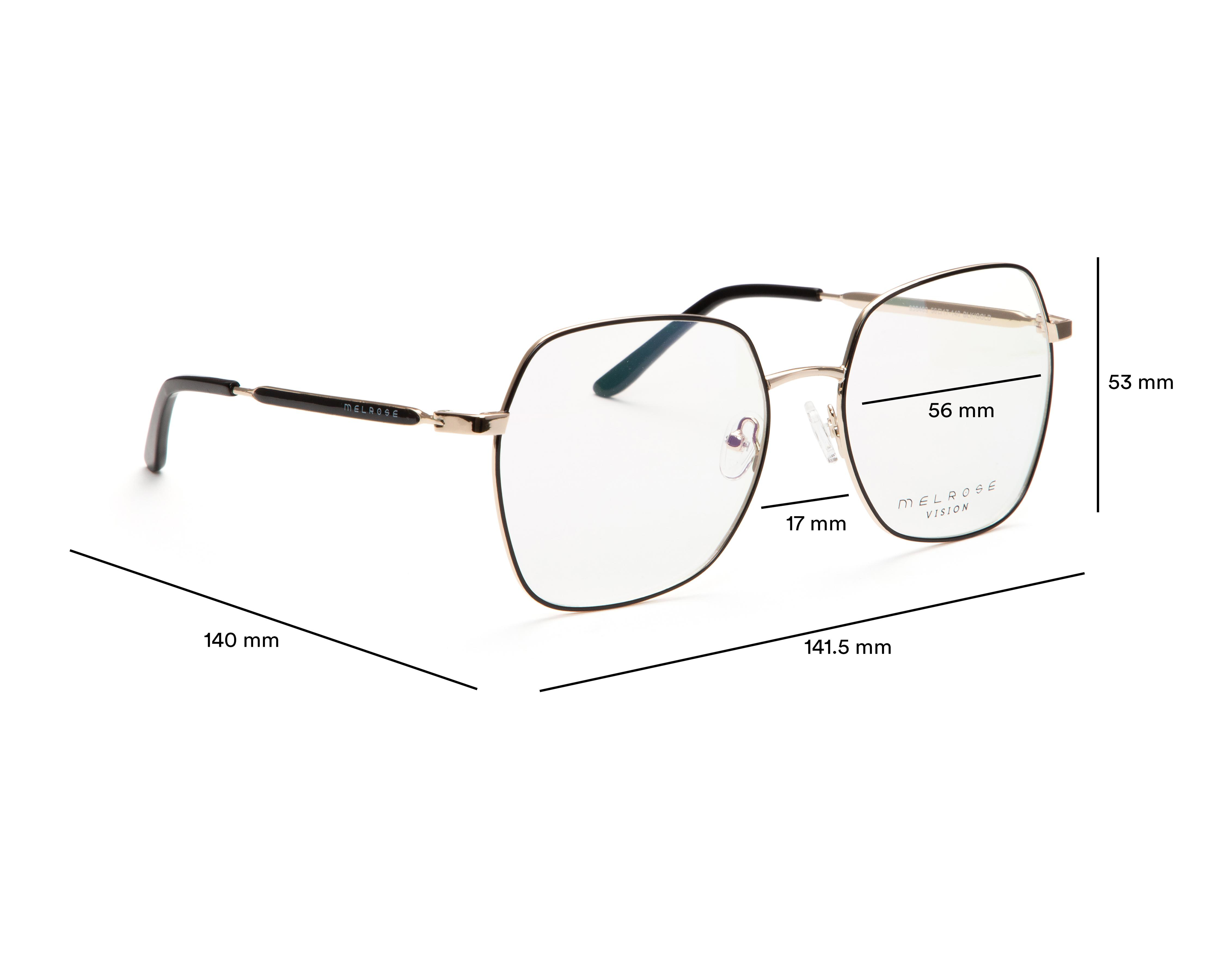 Foto 5 | Armazón Oftálmico Unisex Melrose Cuadrado Dorado/Negro