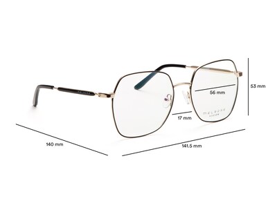 Foto 5 | Armazón Oftálmico Unisex Melrose Cuadrado Dorado/Negro