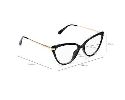 Foto 5 | Armazón Oftálmico para Mujer Melrose Cat Eye Negro