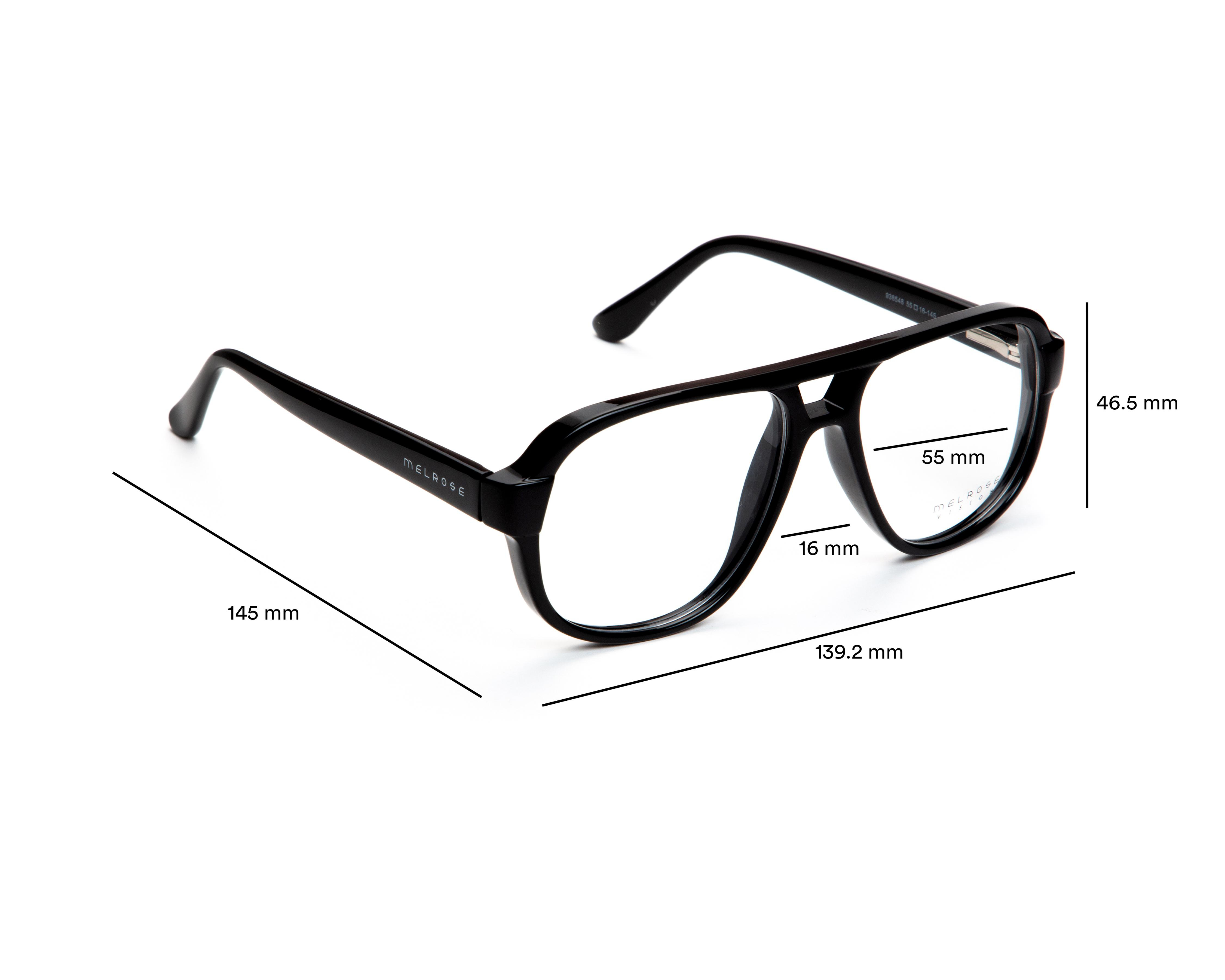 Foto 6 pulgar | Armazón Oftálmico Unisex Melrose Aviador Negro