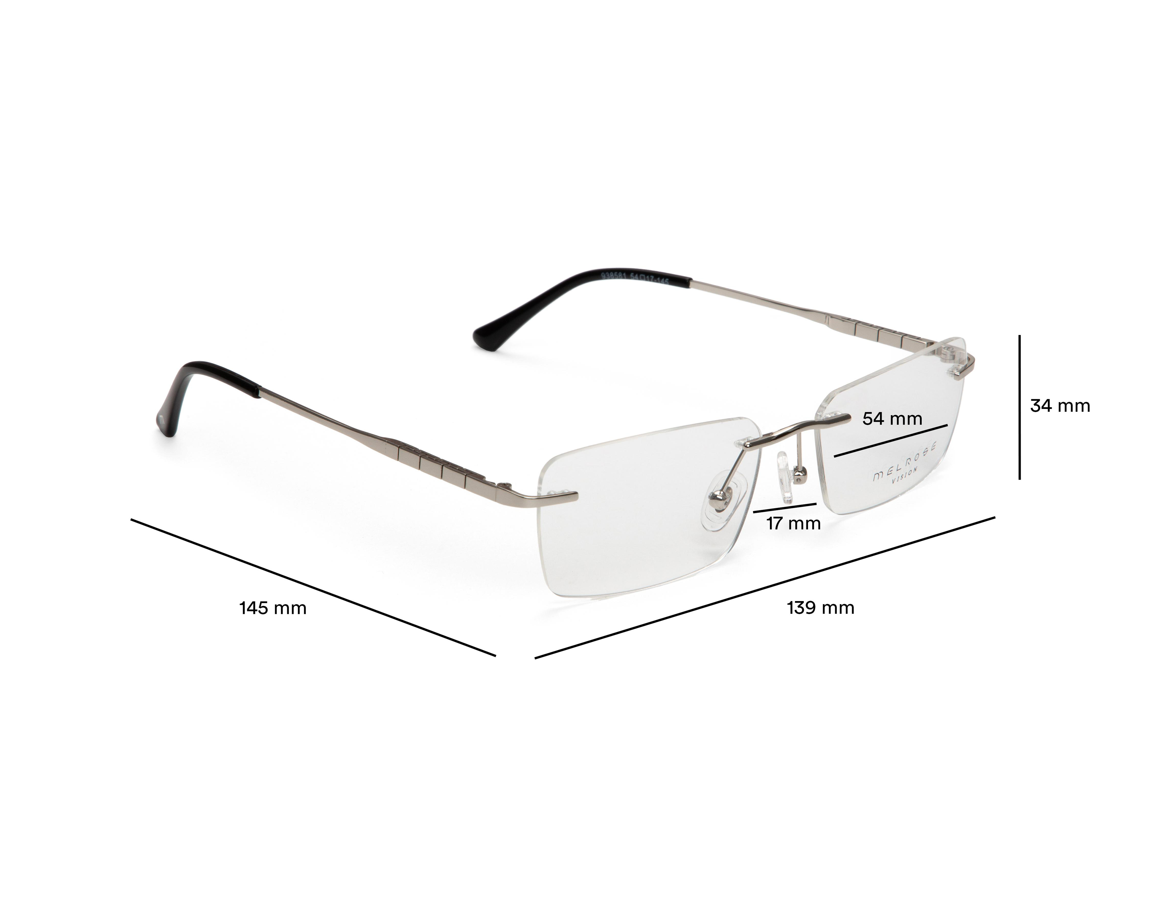 Foto 5 | Armazón Oftálmico Unisex Melrose Cuadrado Plateado