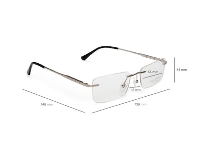 Foto 5 | Armazón Oftálmico Unisex Melrose Cuadrado Plateado