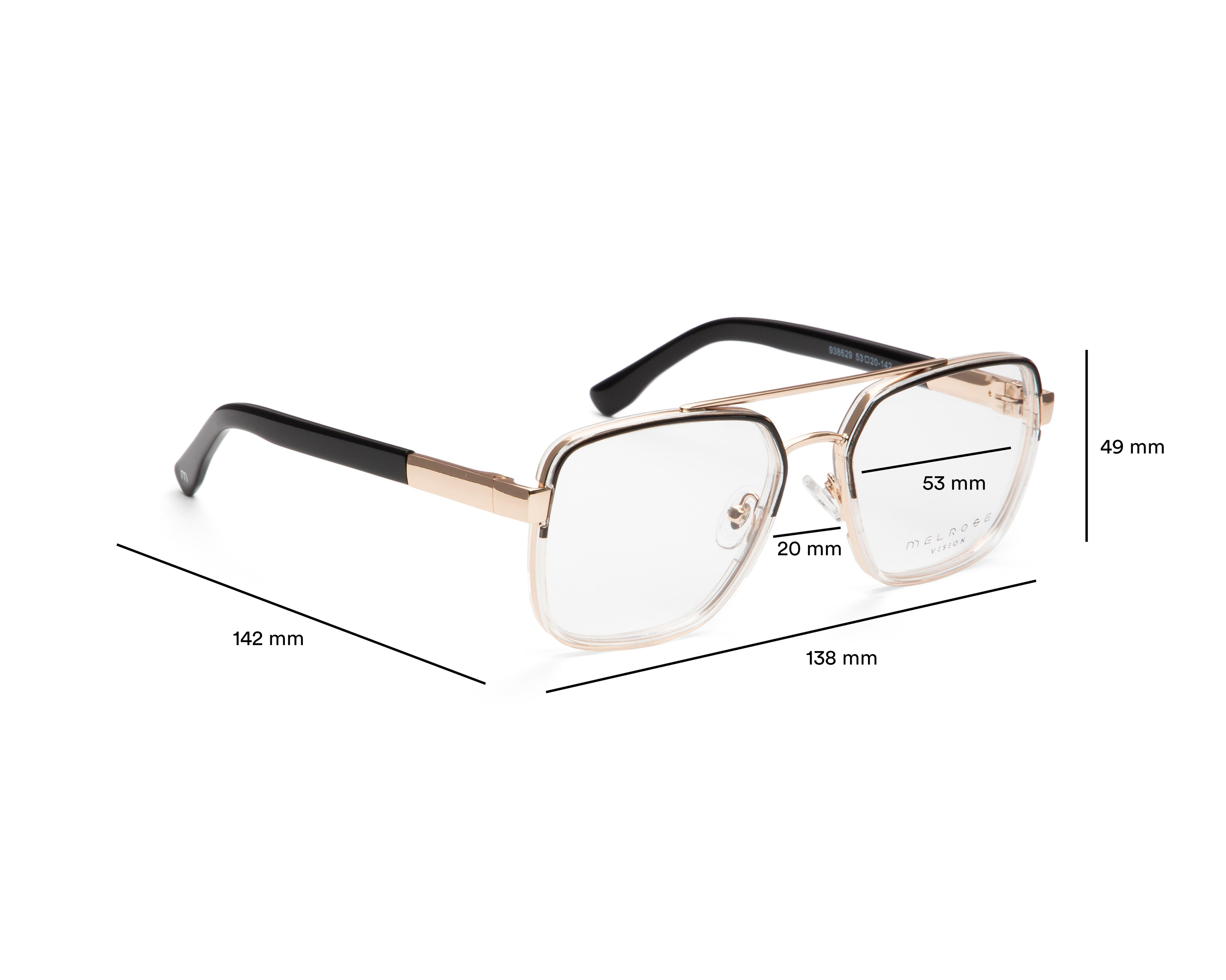 Foto 5 | Armazón Oftálmico Unisex Melrose Cuadrado Dorado