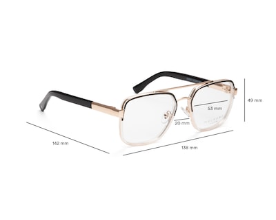 Foto 5 | Armazón Oftálmico Unisex Melrose Cuadrado Dorado