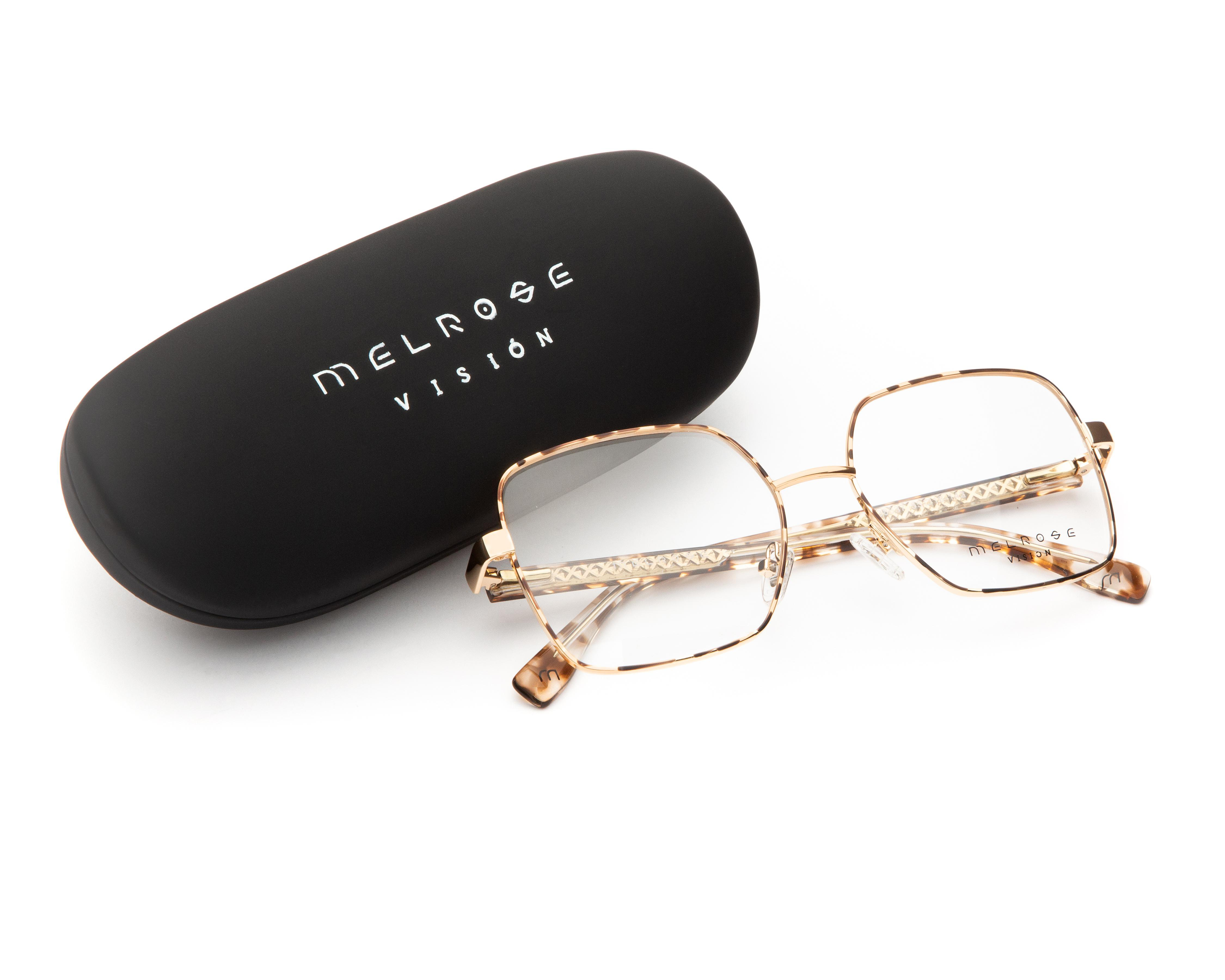 Foto 5 pulgar | Armazón Oftálmico para Mujer Melrose Cuadrado Dorado