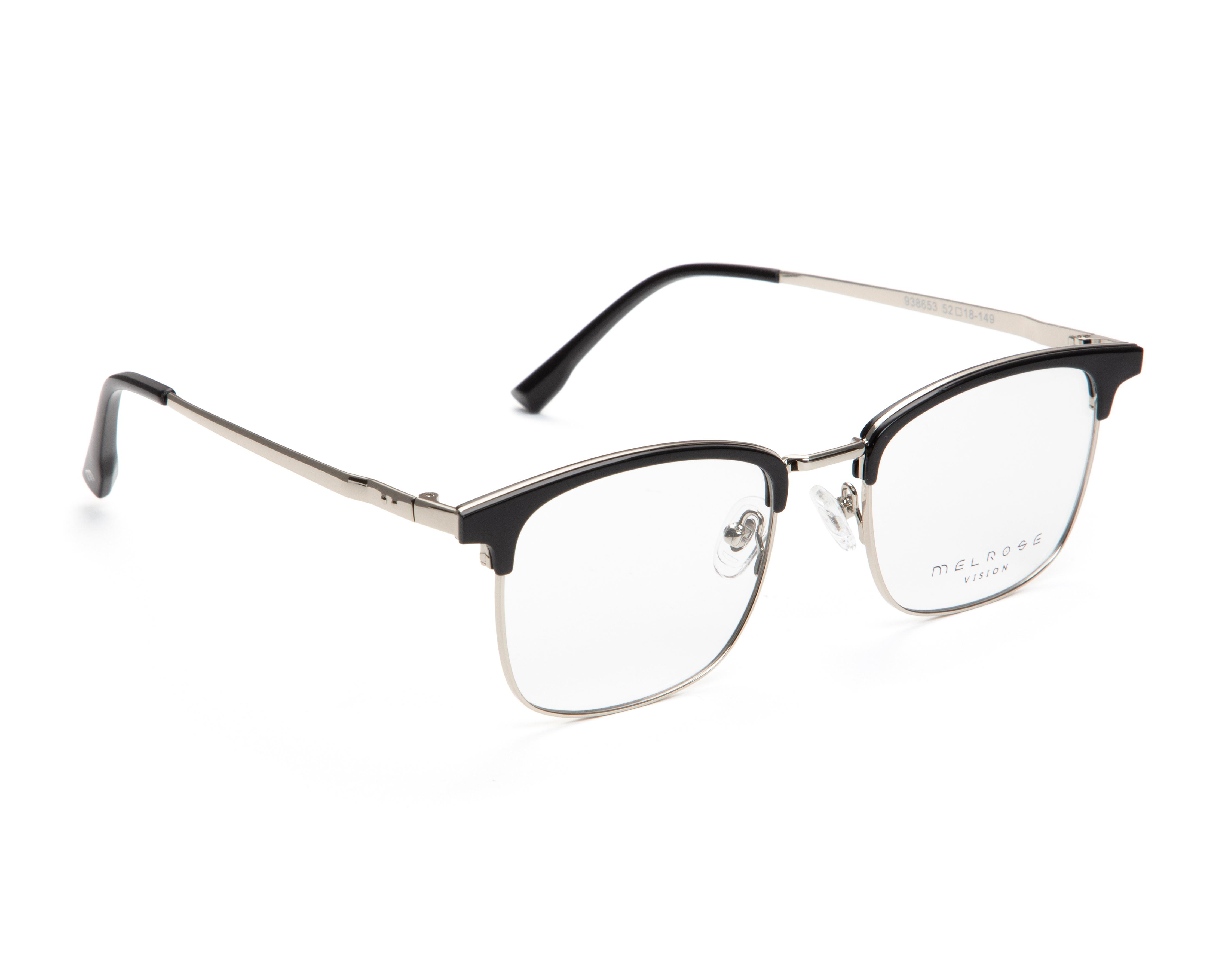 Armazón Oftálmico para Hombre Melrose Cuadrado Plateado