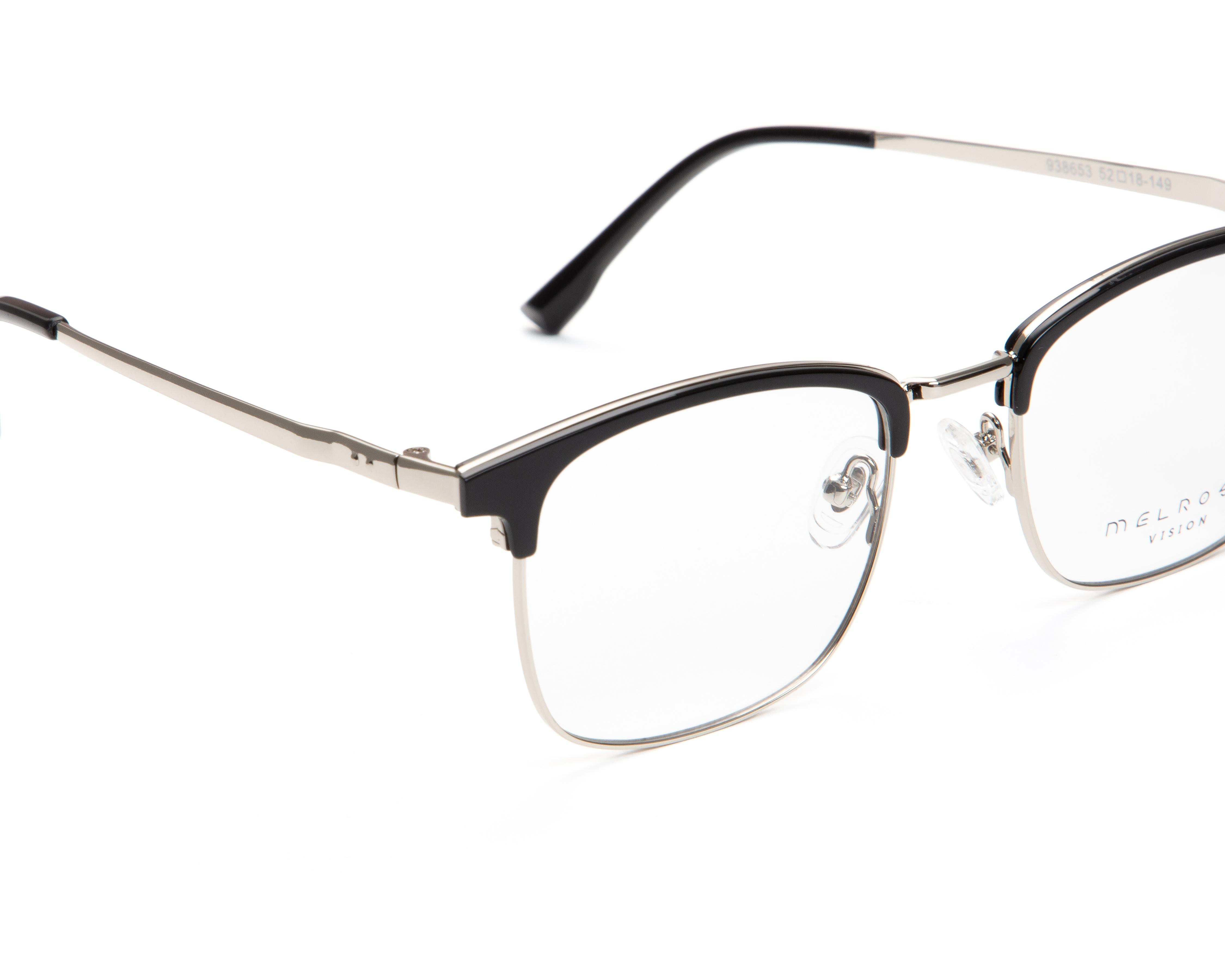 Foto 5 pulgar | Armazón Oftálmico para Hombre Melrose Cuadrado Plateado