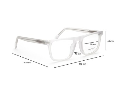 Foto 7 | Armazón Oftálmico Unisex Melrose Rectangulares Cristal Matte