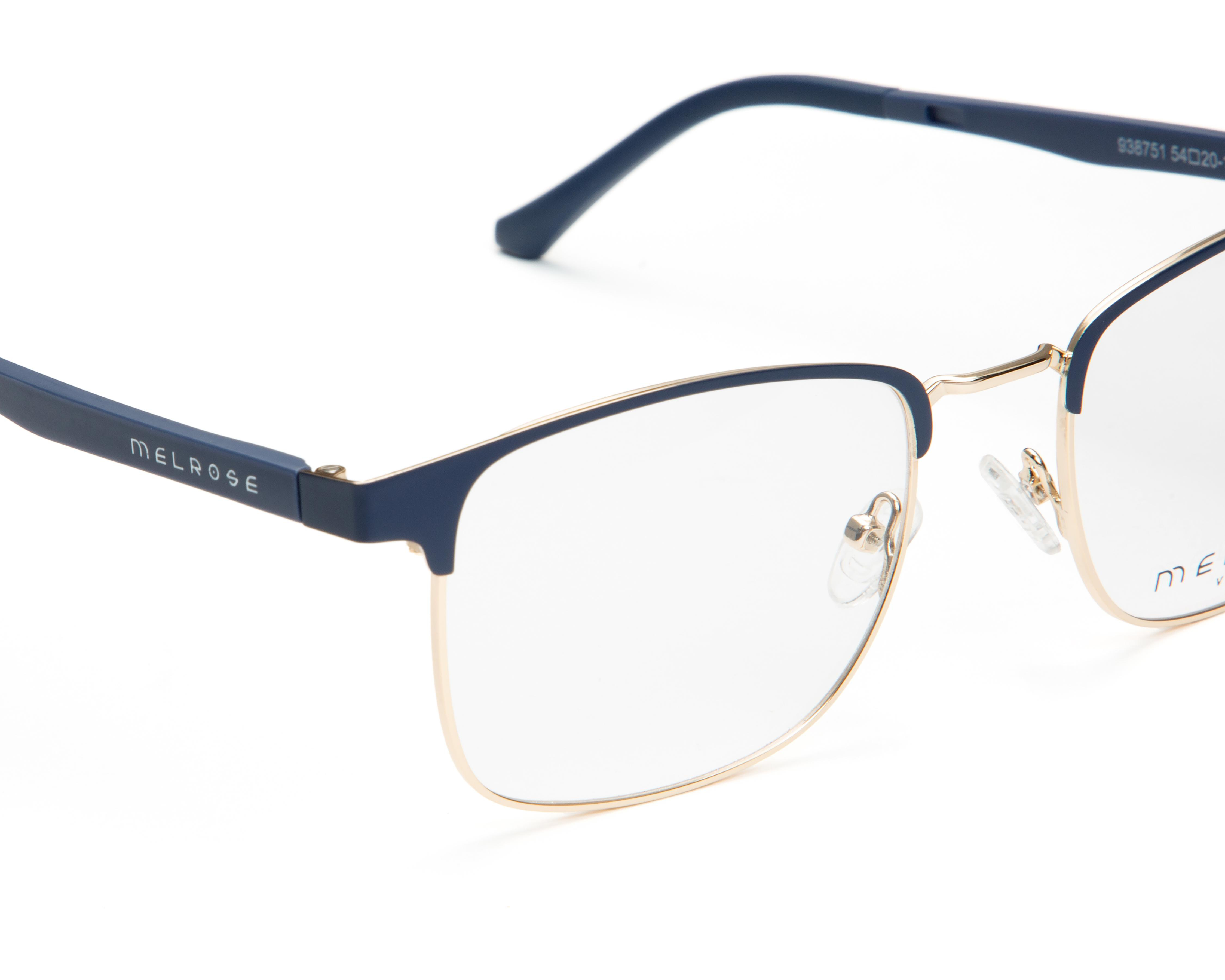 Foto 5 pulgar | Armazón Oftálmico Unisex Melrose Cuadrados Azul Marino