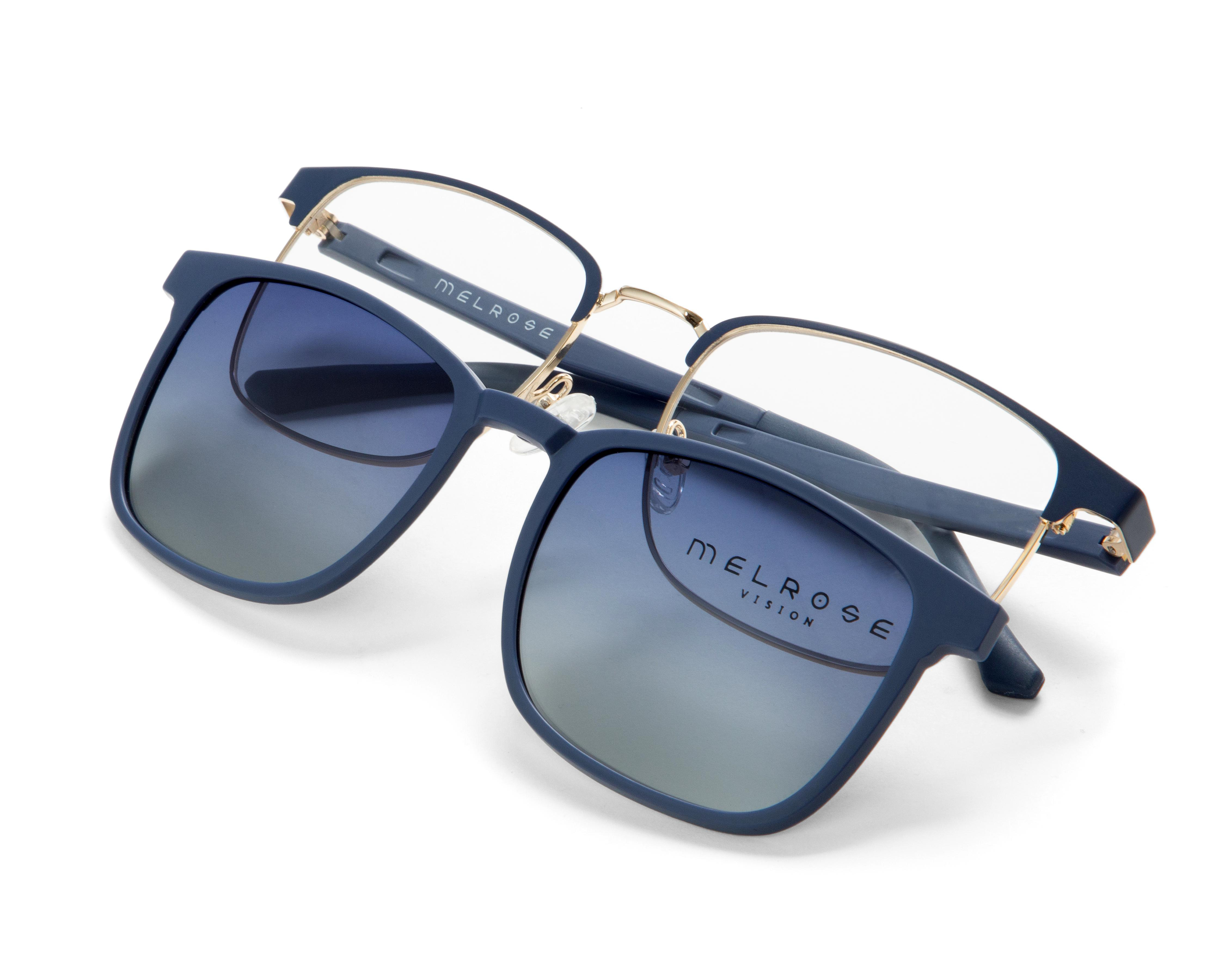 Foto 7 pulgar | Armazón Oftálmico Unisex Melrose Cuadrados Azul Marino
