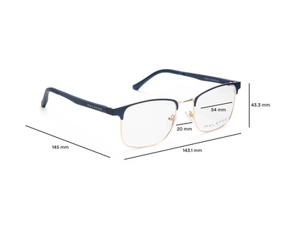 Foto 7 | Armazón Oftálmico Unisex Melrose Cuadrados Azul Marino