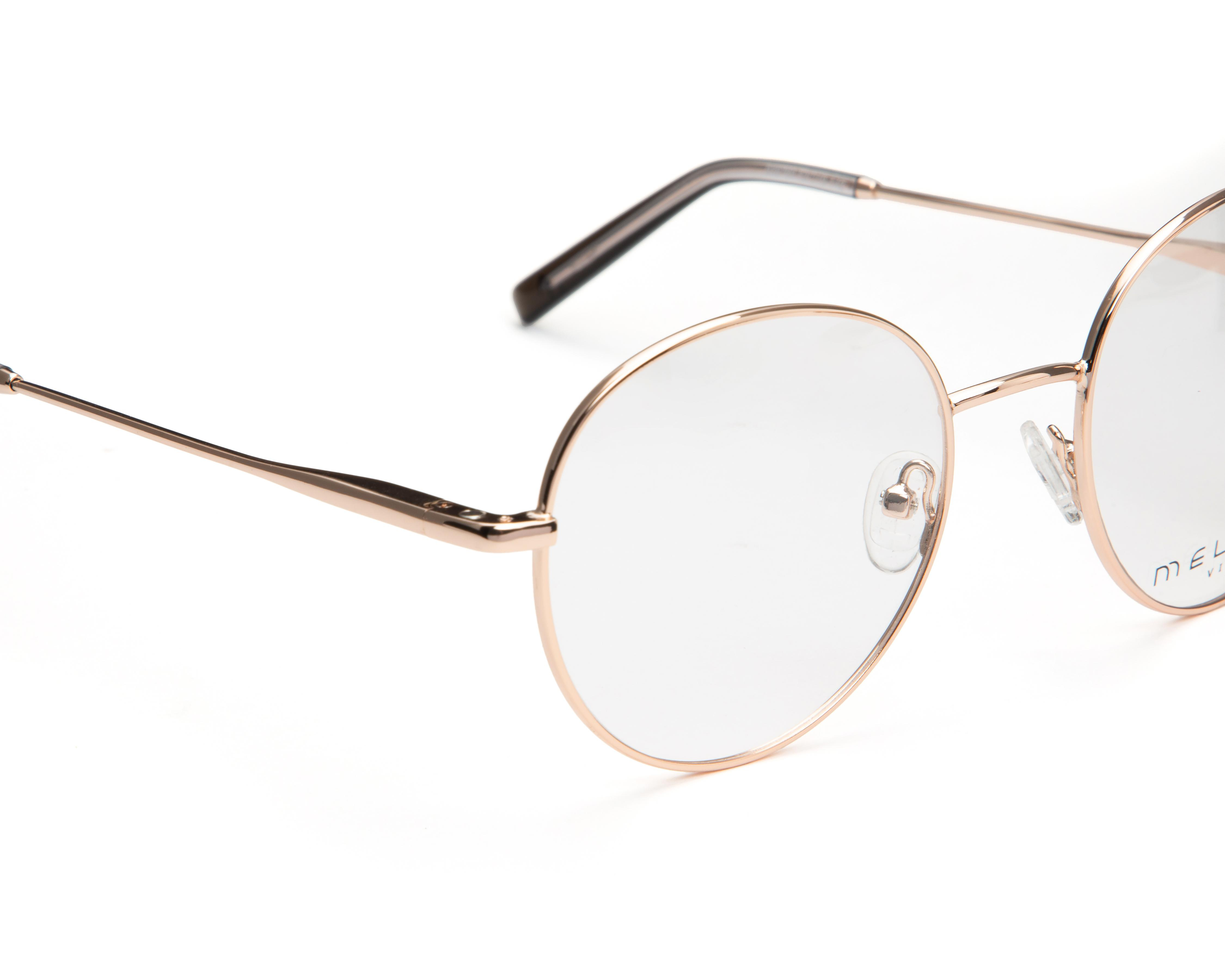 Foto 5 pulgar | Armazón Oftálmico con Clip On Unisex Melrose Redondo Dorado