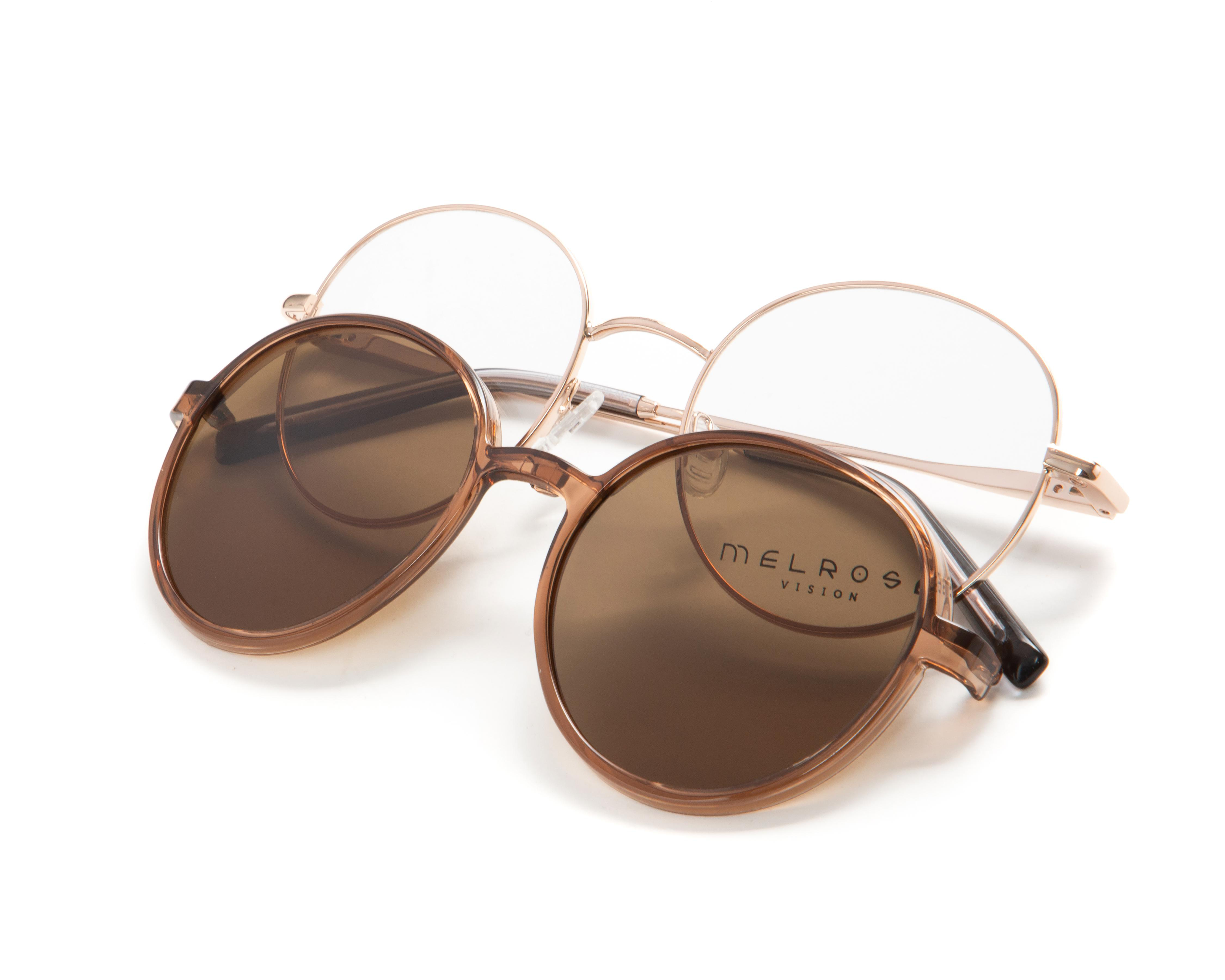 Foto 6 | Armazón Oftálmico con Clip On Unisex Melrose Redondo Dorado