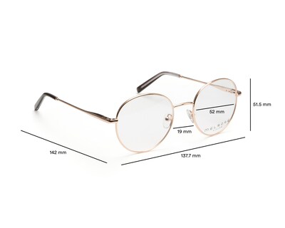 Foto 7 | Armazón Oftálmico con Clip On Unisex Melrose Redondo Dorado