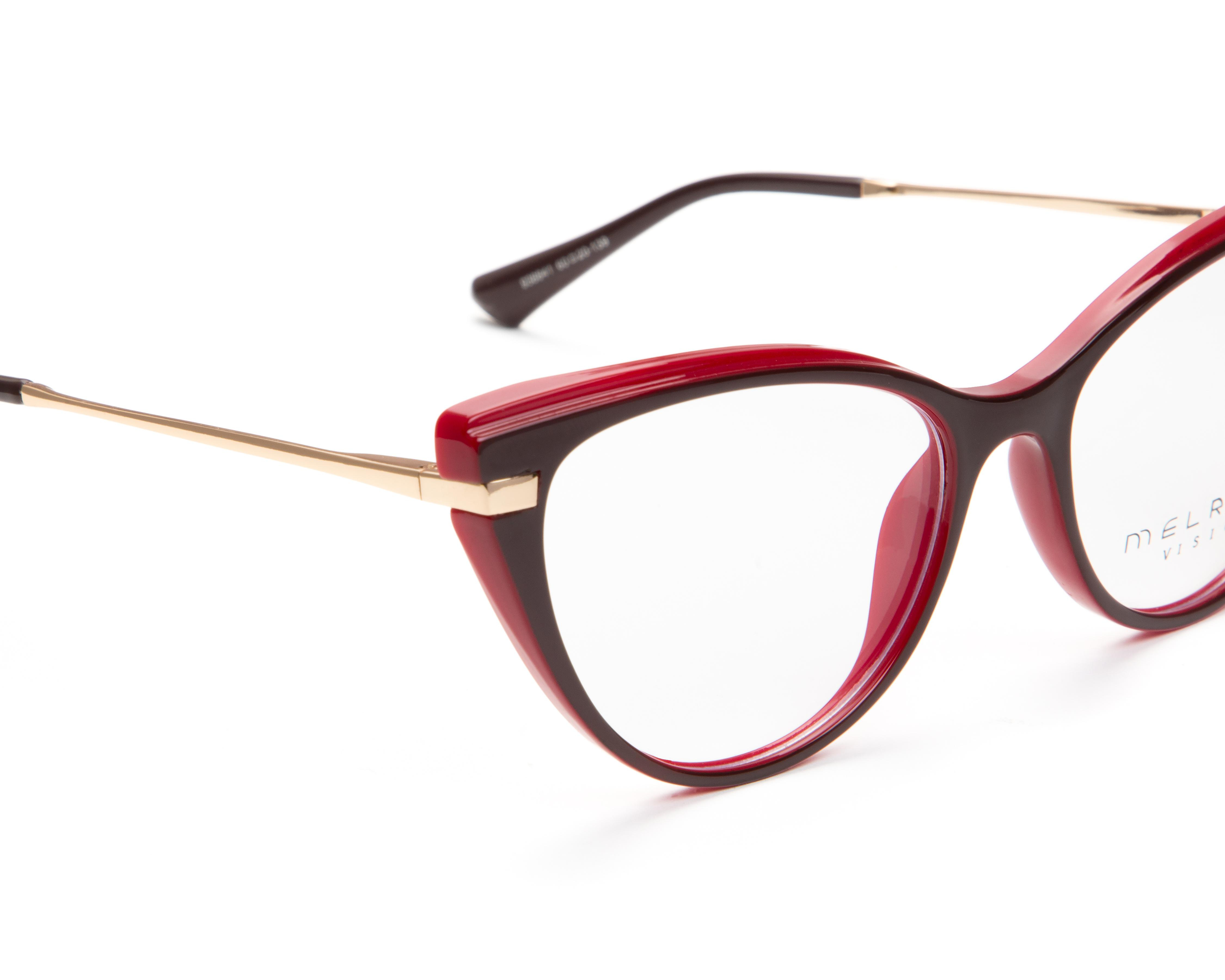 Foto 4 | Armazón Oftálmico para Mujer Melrose Cat Eye Tinto