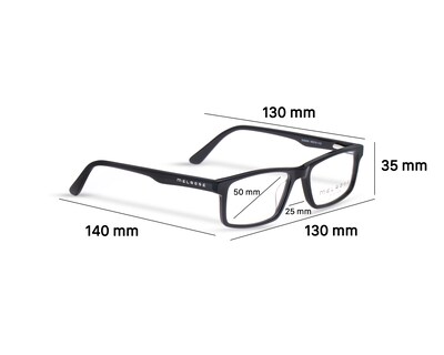 Foto 7 | Armazón Oftálmico Unisex Melrose Cuadrado Negro