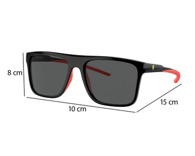 Foto 7 | Lentes de Sol para Hombre Ferrari Rectangular 0FZ6006 Negro