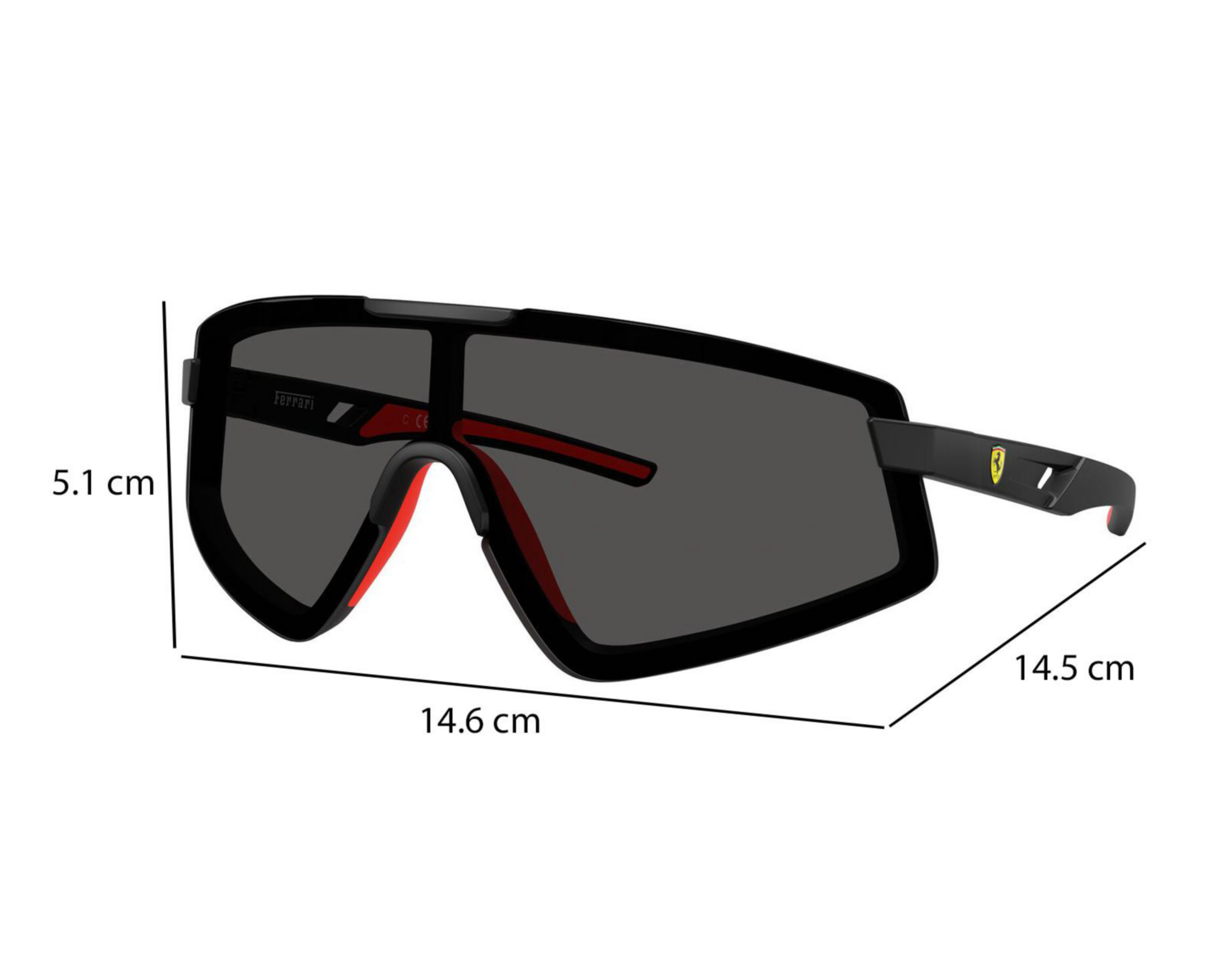 Foto 8 pulgar | Lentes de Sol para Hombre Ferrari Deportivo Negros