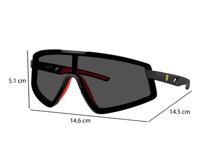 Foto 7 | Lentes de Sol para Hombre Ferrari Deportivo Negros