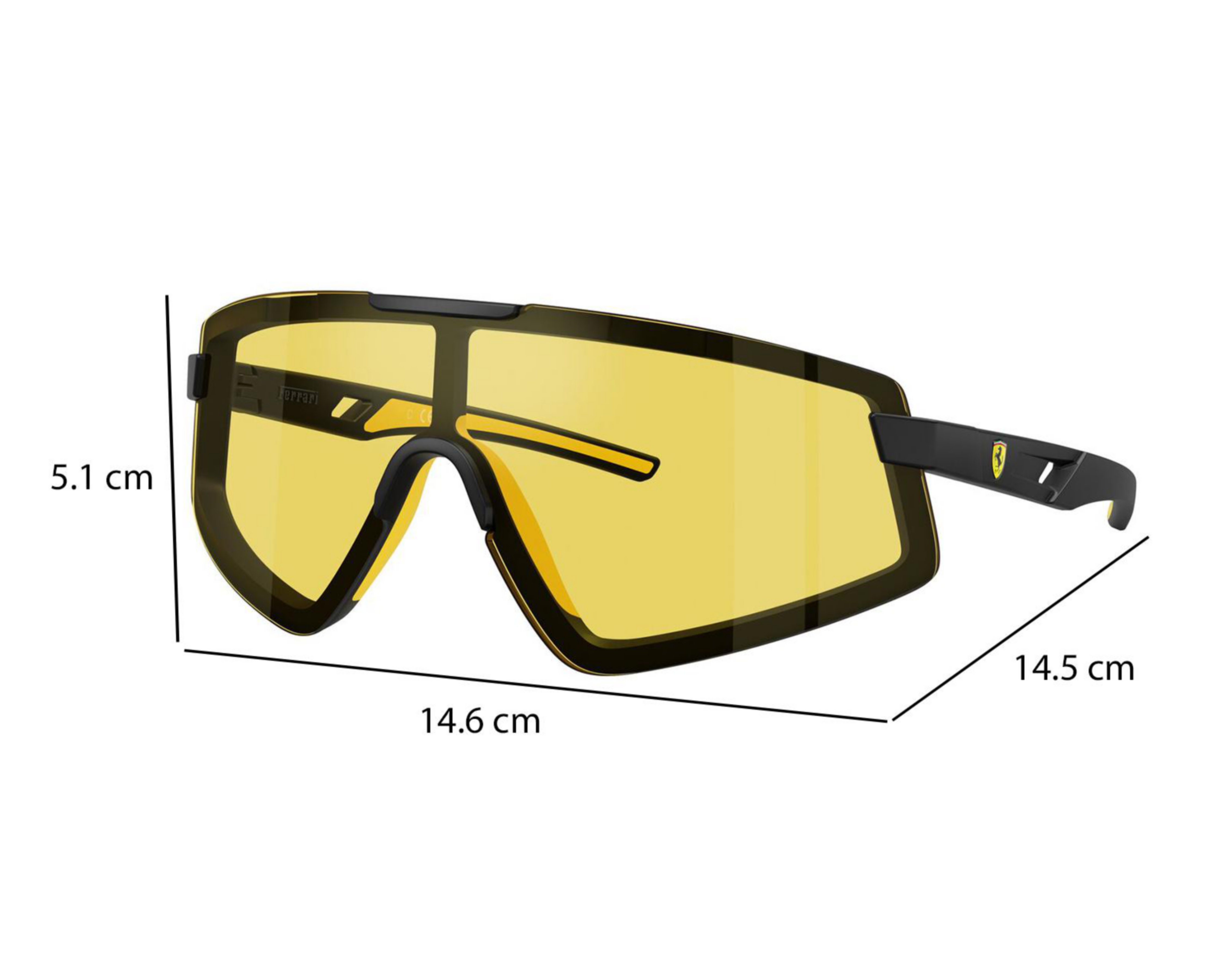 Foto 8 pulgar | Lentes de Sol para Hombre Ferrari Deportivo Amarillos