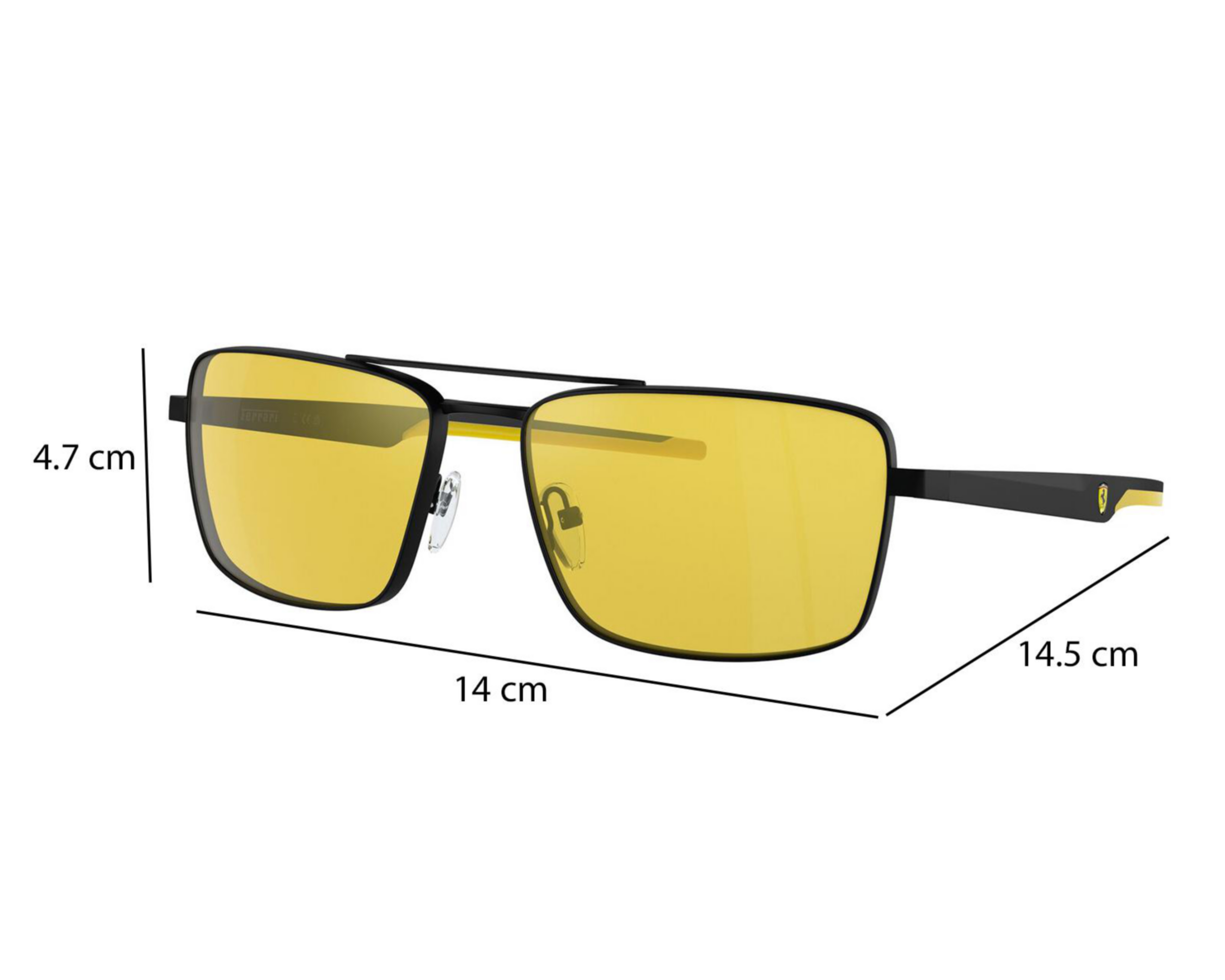 Foto 8 pulgar | Lentes de Sol para Hombre Ferrari Rectangulares Amarillos