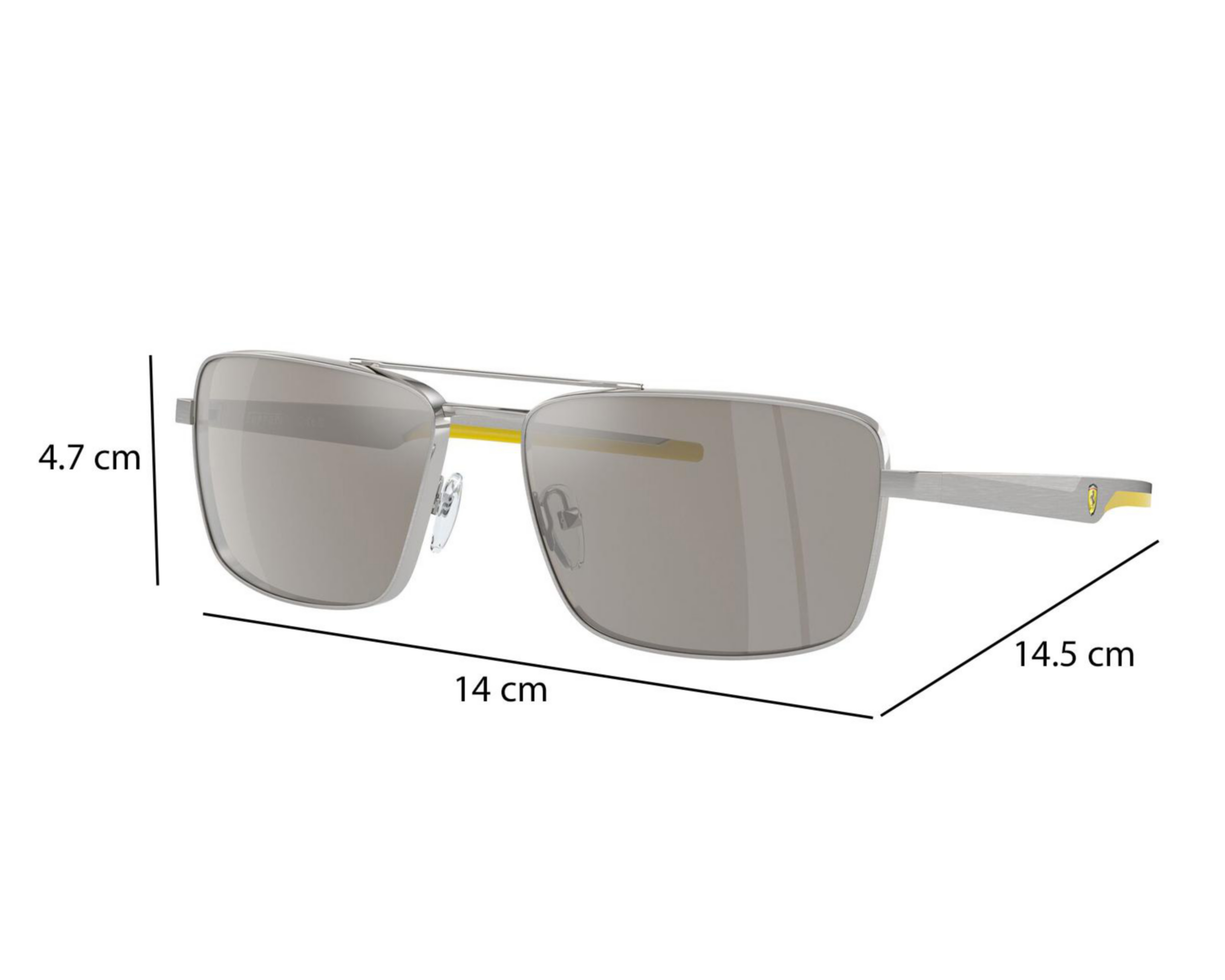 Foto 7 | Lentes de Sol para Hombre Ferrari Rectangulares Gris