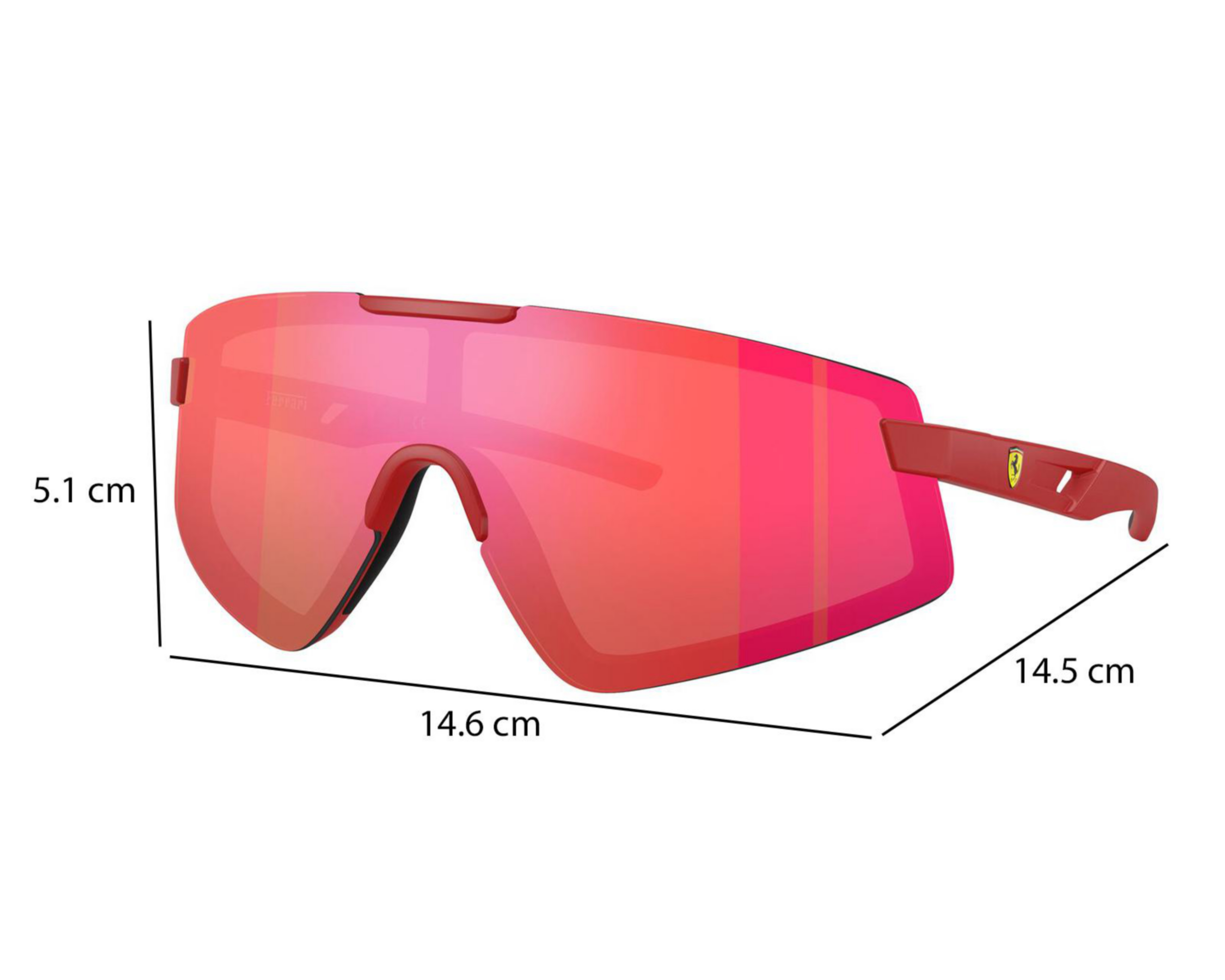 Foto 7 | Lentes de Sol para Hombre Ferrari Deportivo Rojo