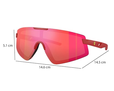 Foto 7 | Lentes de Sol para Hombre Ferrari Deportivo Rojo