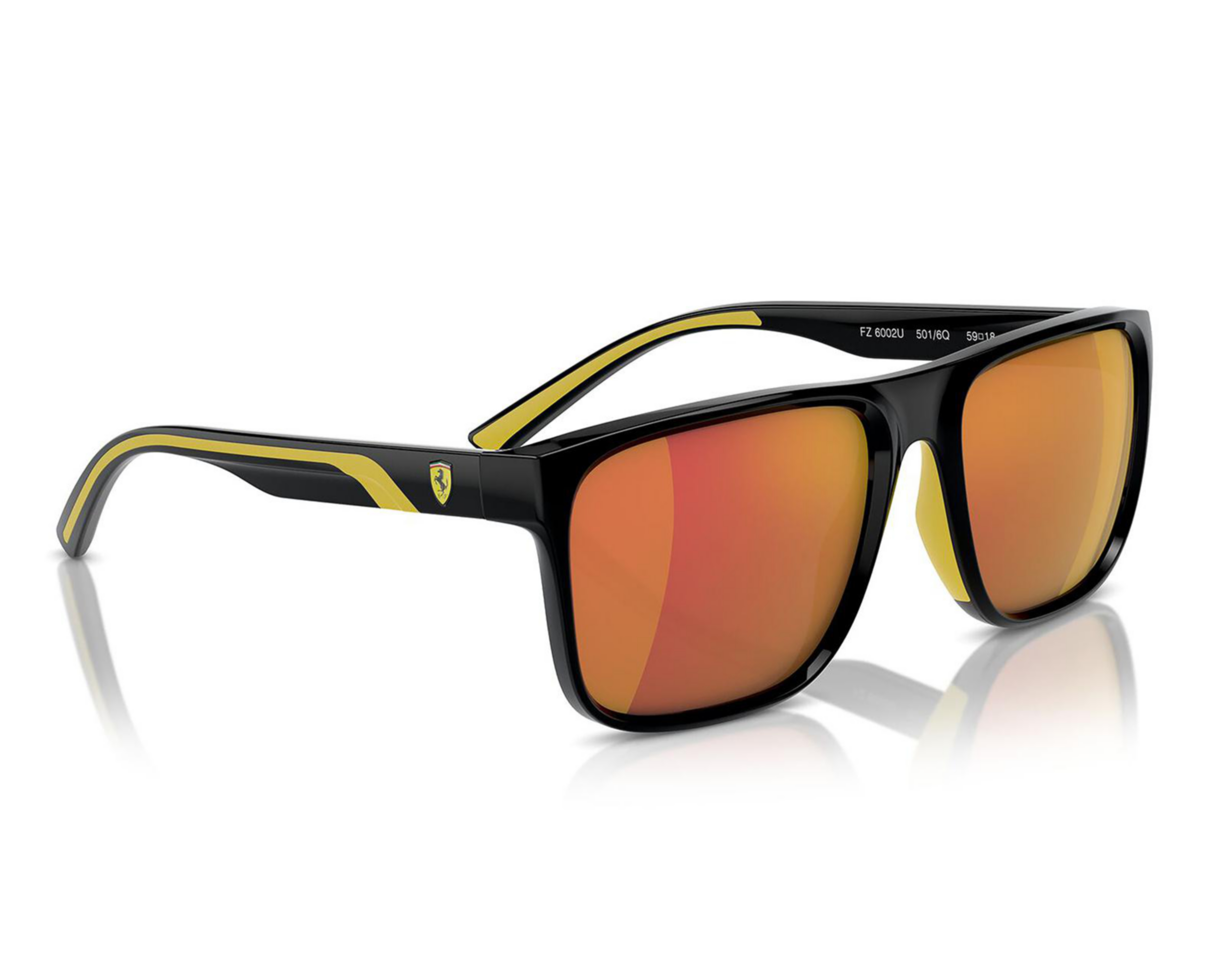 Foto 6 pulgar | Lentes de Sol para Hombre Ferrari Cuadrados Negros