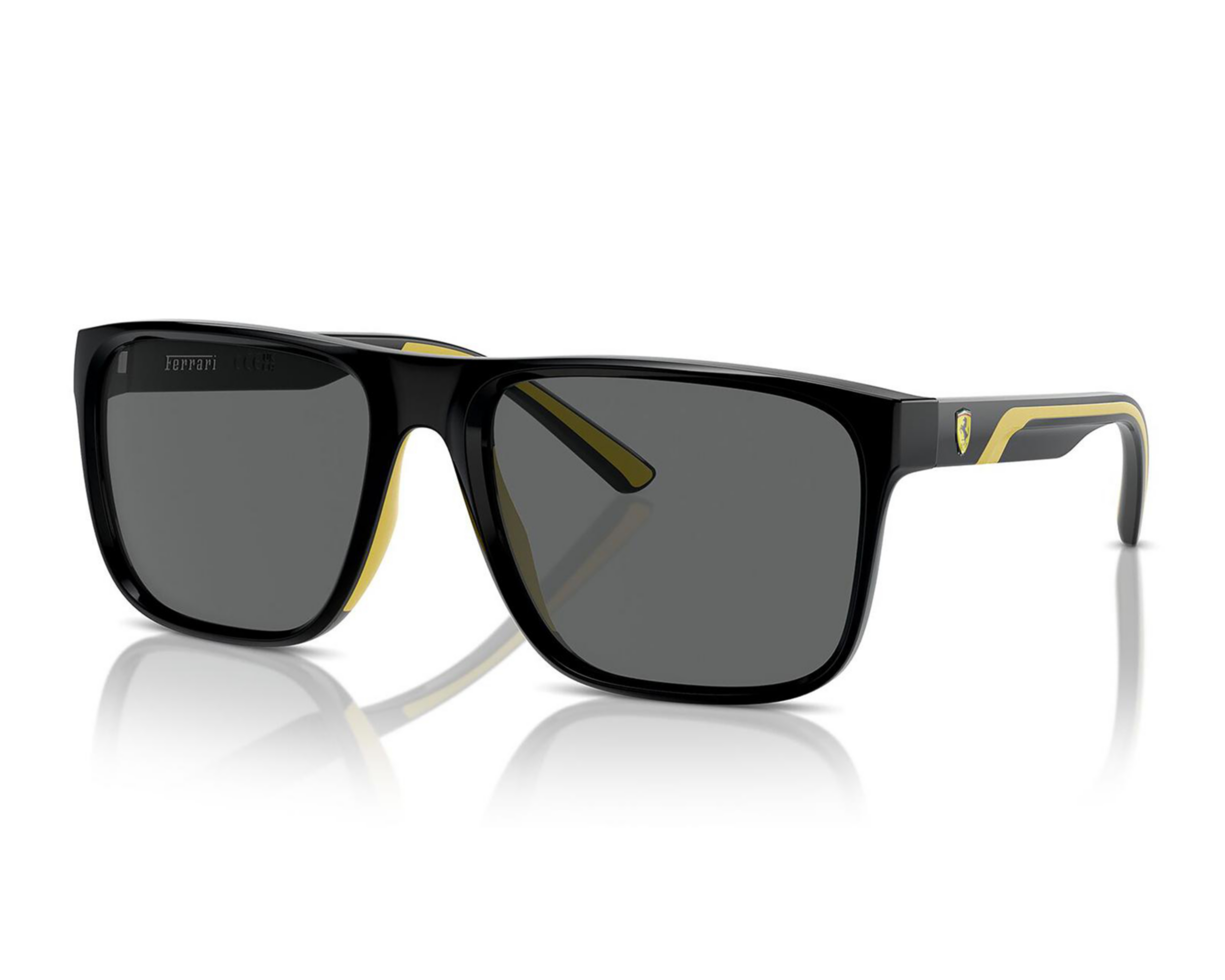 Lentes de Sol para Hombre Ferrari Cuadrados Negros