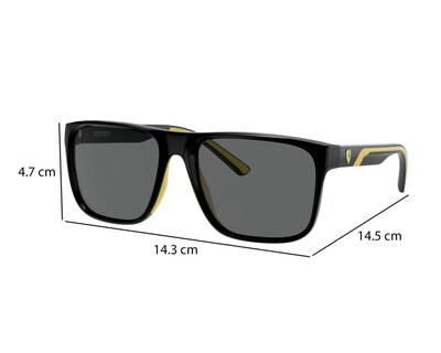Foto 7 | Lentes de Sol para Hombre Ferrari Cuadrados Negros