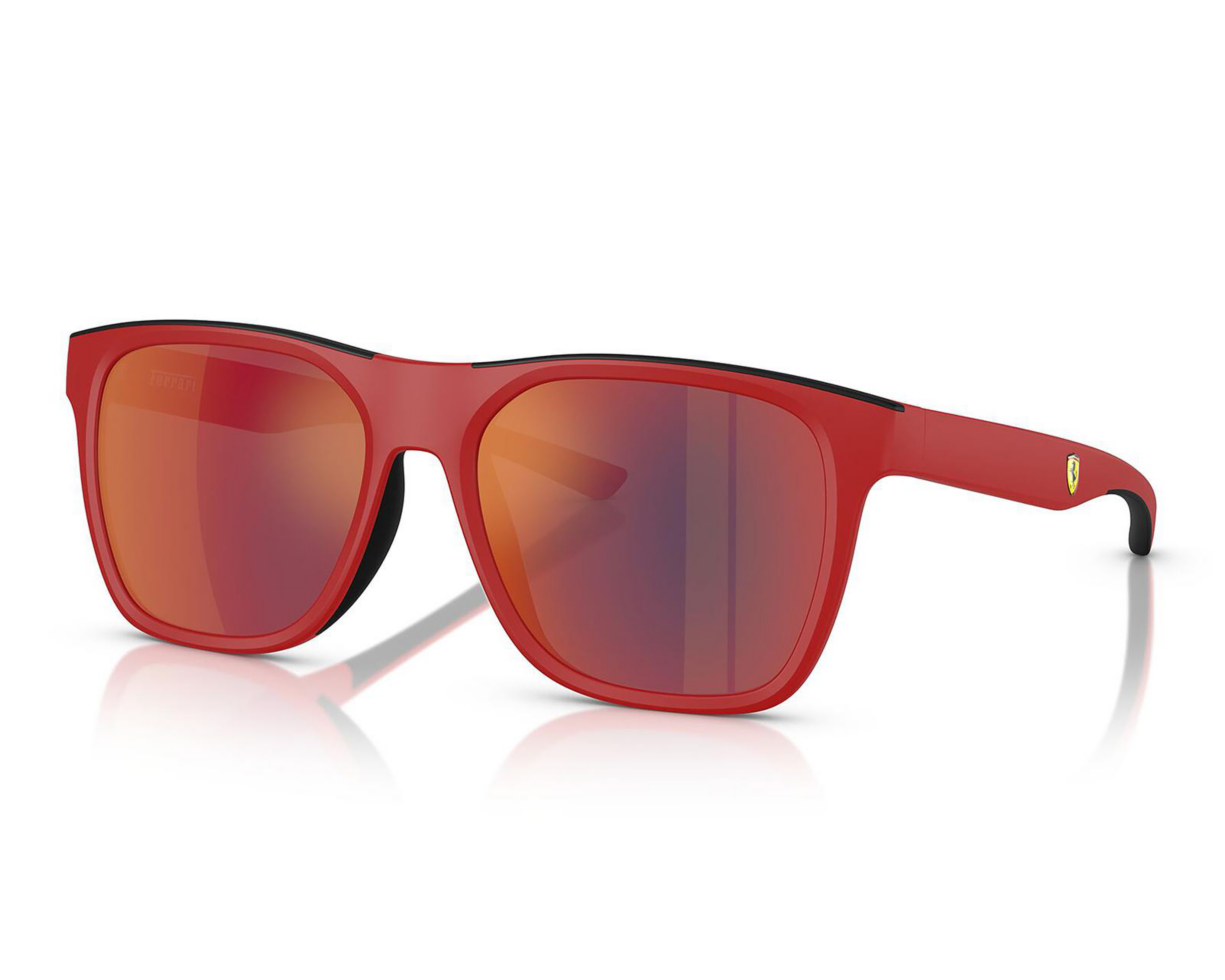 Lentes de Sol para Hombre Ferrari Cuadrados Rojos