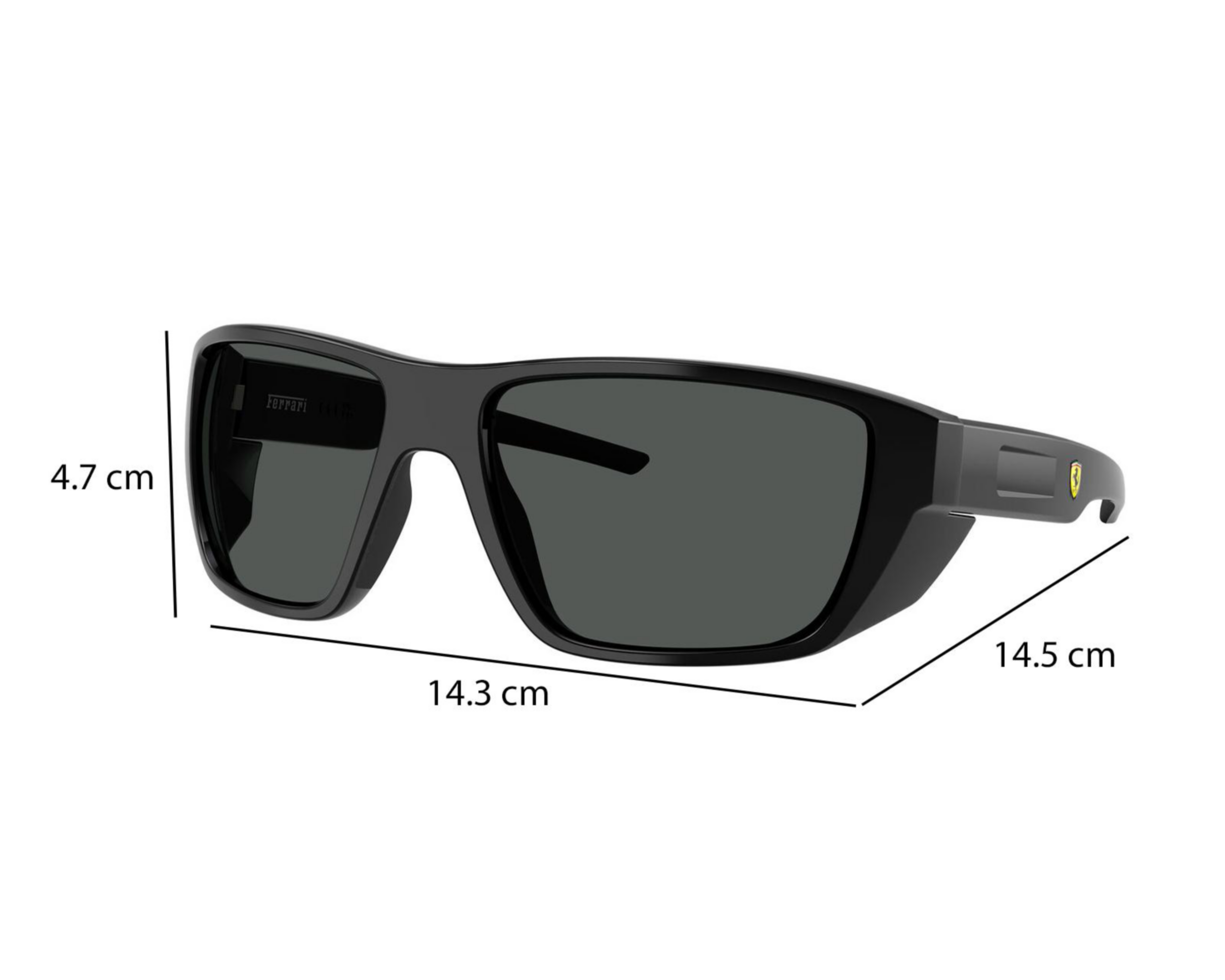 Foto 8 pulgar | Lentes de Sol para Hombre Ferrari Cuadrados Negros