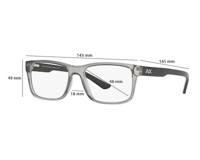 Foto 6 | Armazón Oftálmico para Hombre Armani Exchange Rectangular Gris