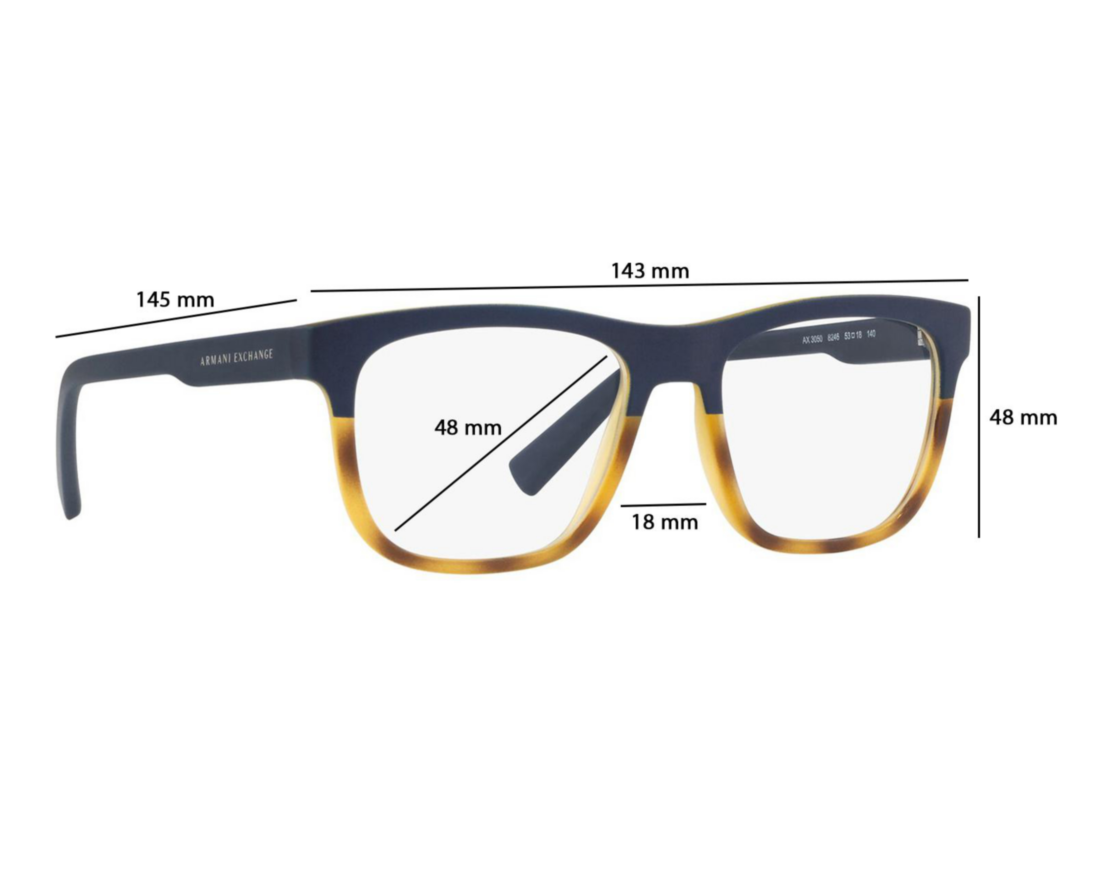 Foto 6 | Armazón Oftálmico para Hombre Armani Exchange Cuadrado Azul