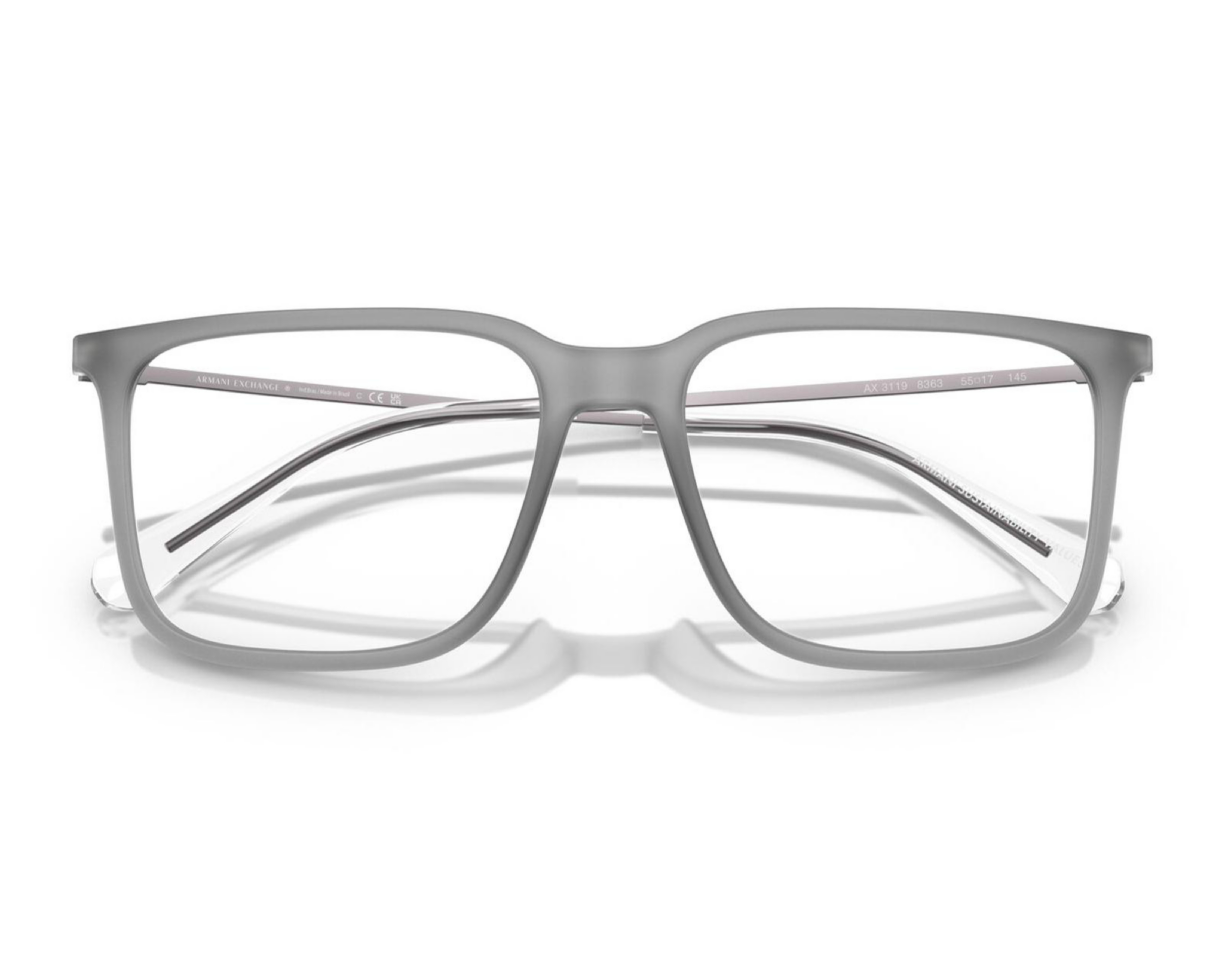 Foto 6 pulgar | Armazón Oftálmico para Hombre Armani Exchange Cuadrado Gris