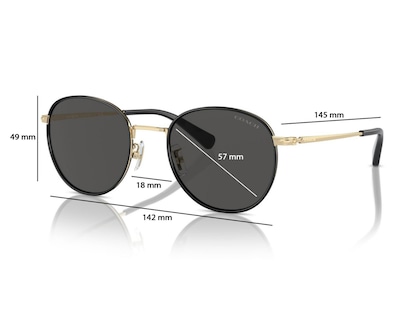 Foto 6 | Lente de Sol para Mujer Coach Redondos Negros