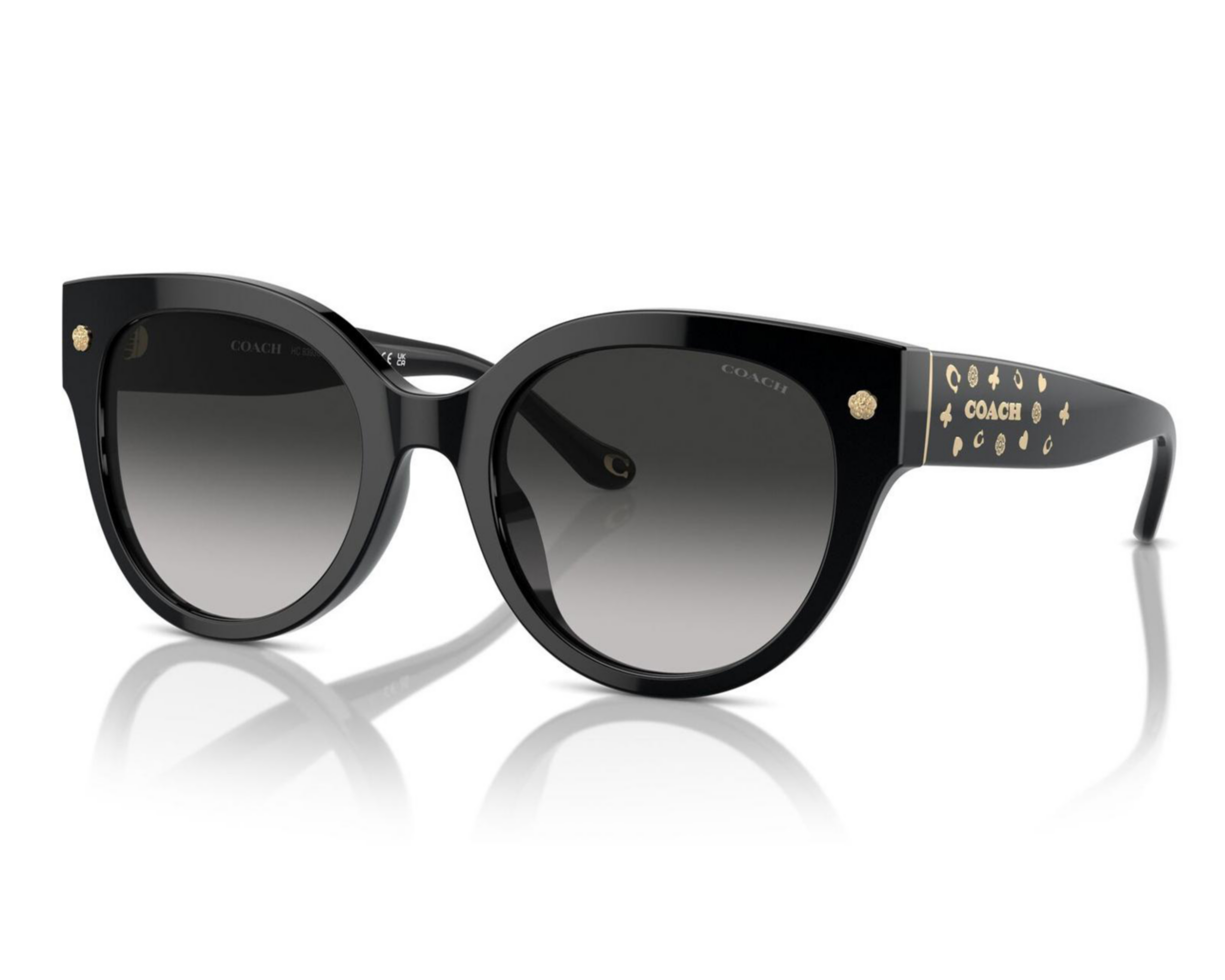 Foto 2 pulgar | Lentes de Sol para Mujer Coach Redondos Negros