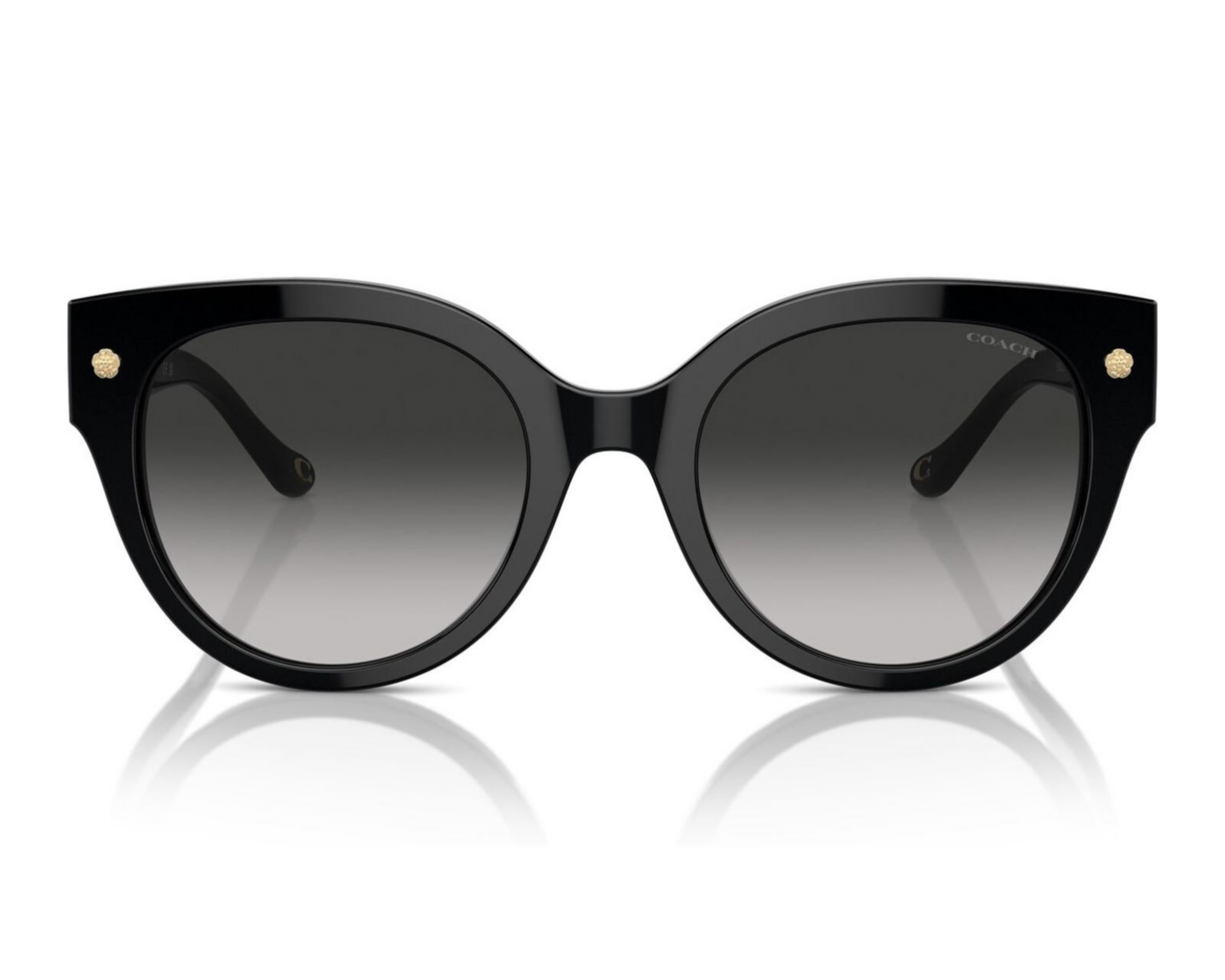 Foto 2 | Lentes de Sol para Mujer Coach Redondos Negros