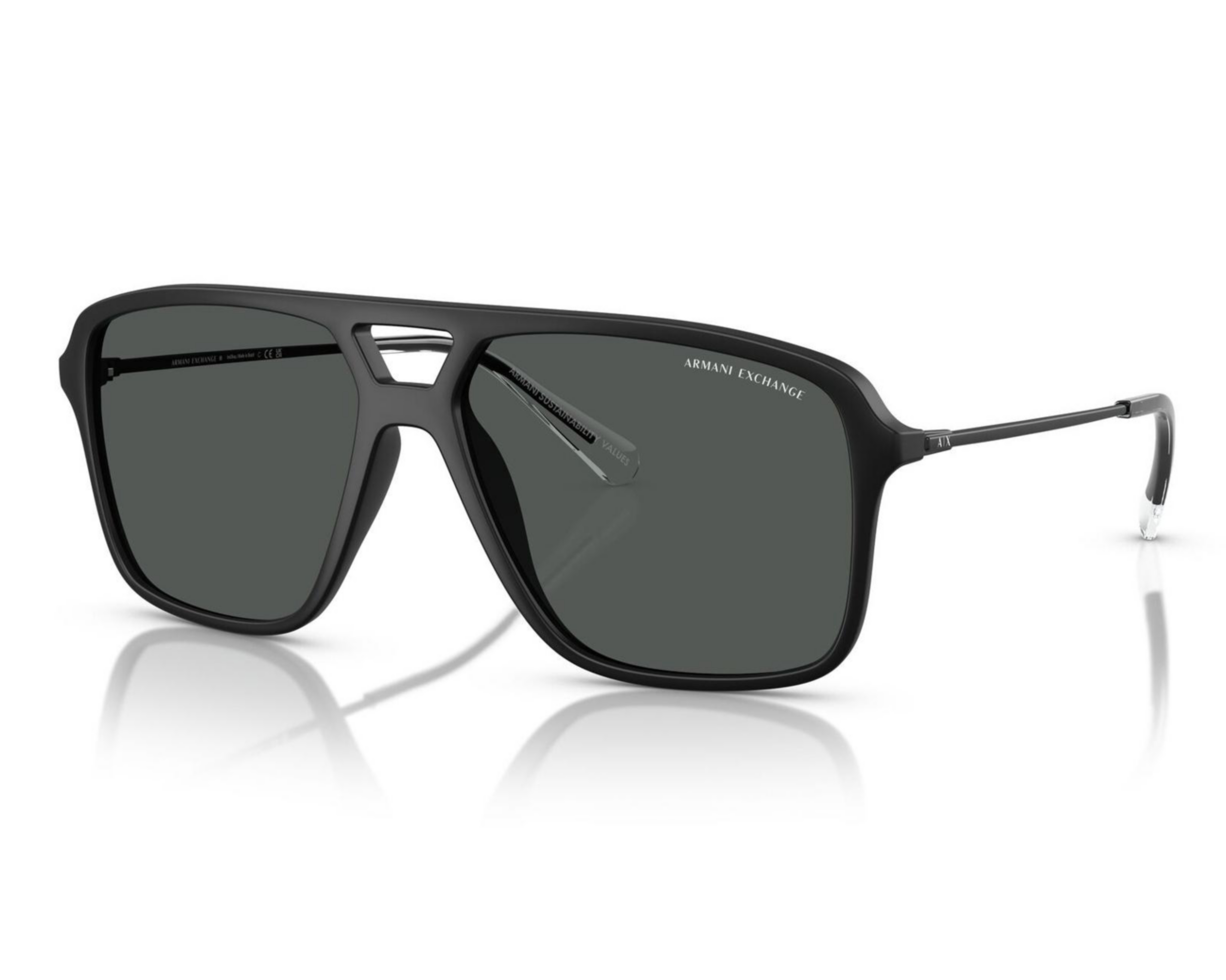 Lentes de Sol para Hombre Armani Exchange Aviador Negros