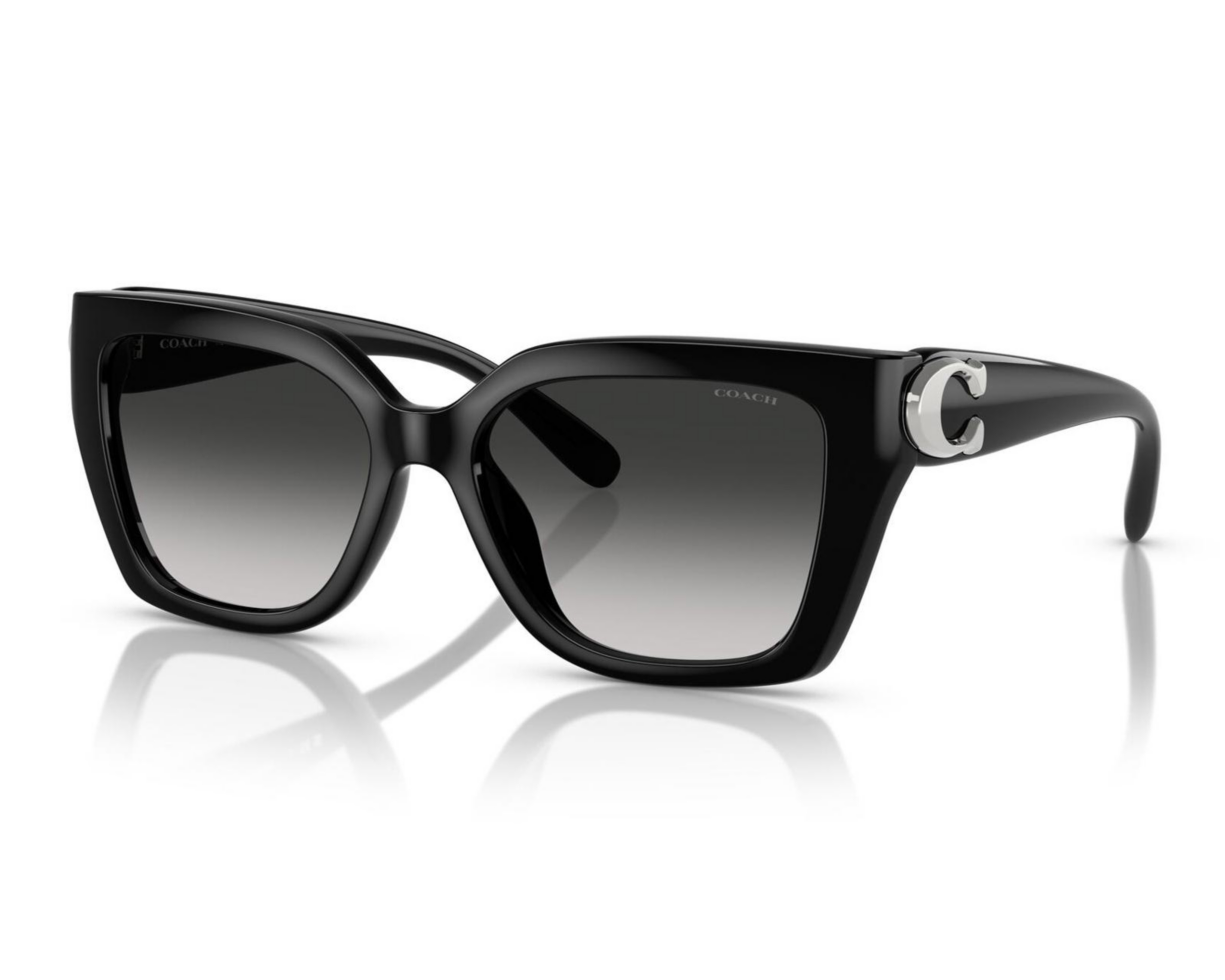 Foto 2 pulgar | Lentes de Sol para Mujer Coach Rectangulares Negros