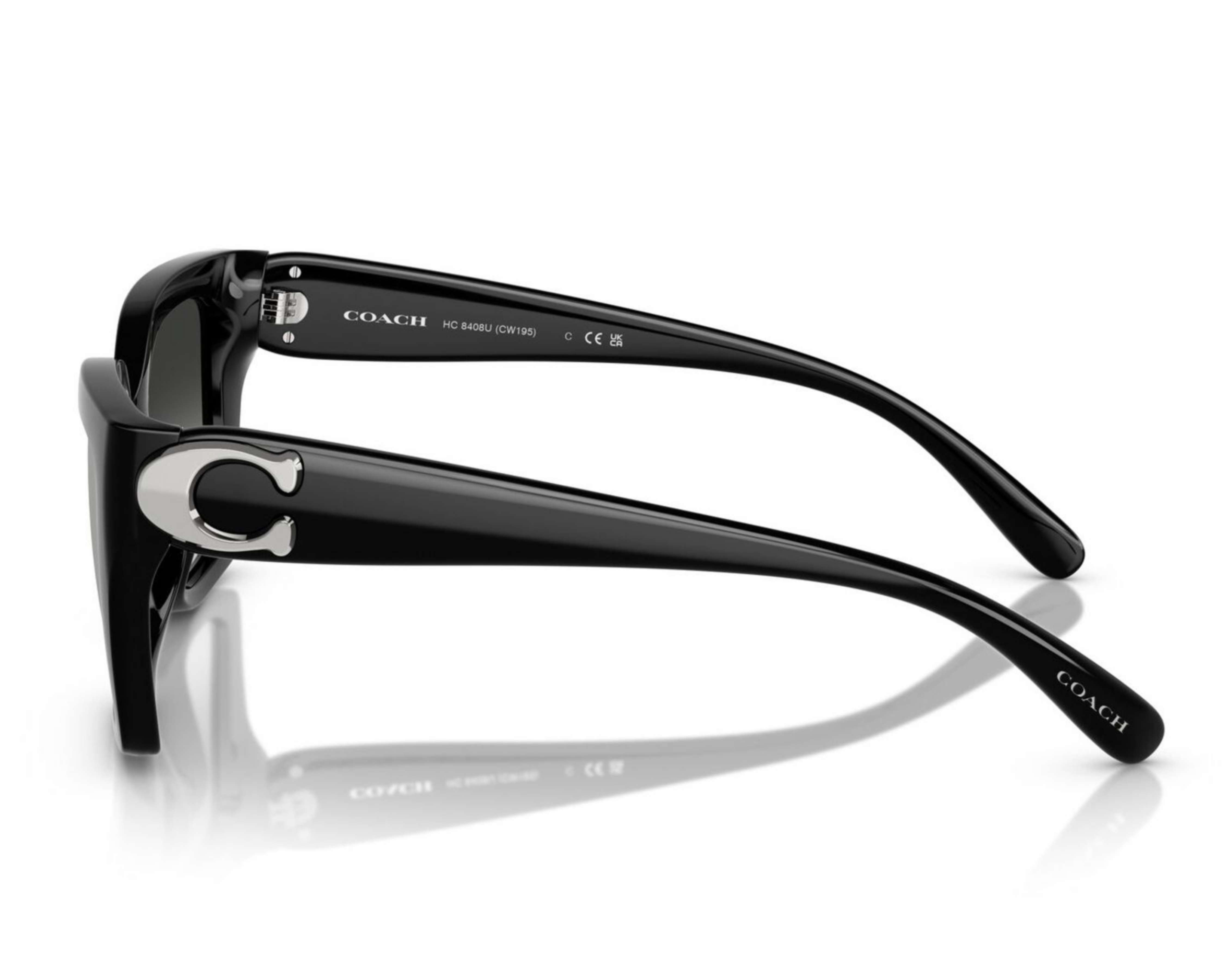 Foto 5 pulgar | Lentes de Sol para Mujer Coach Rectangulares Negros
