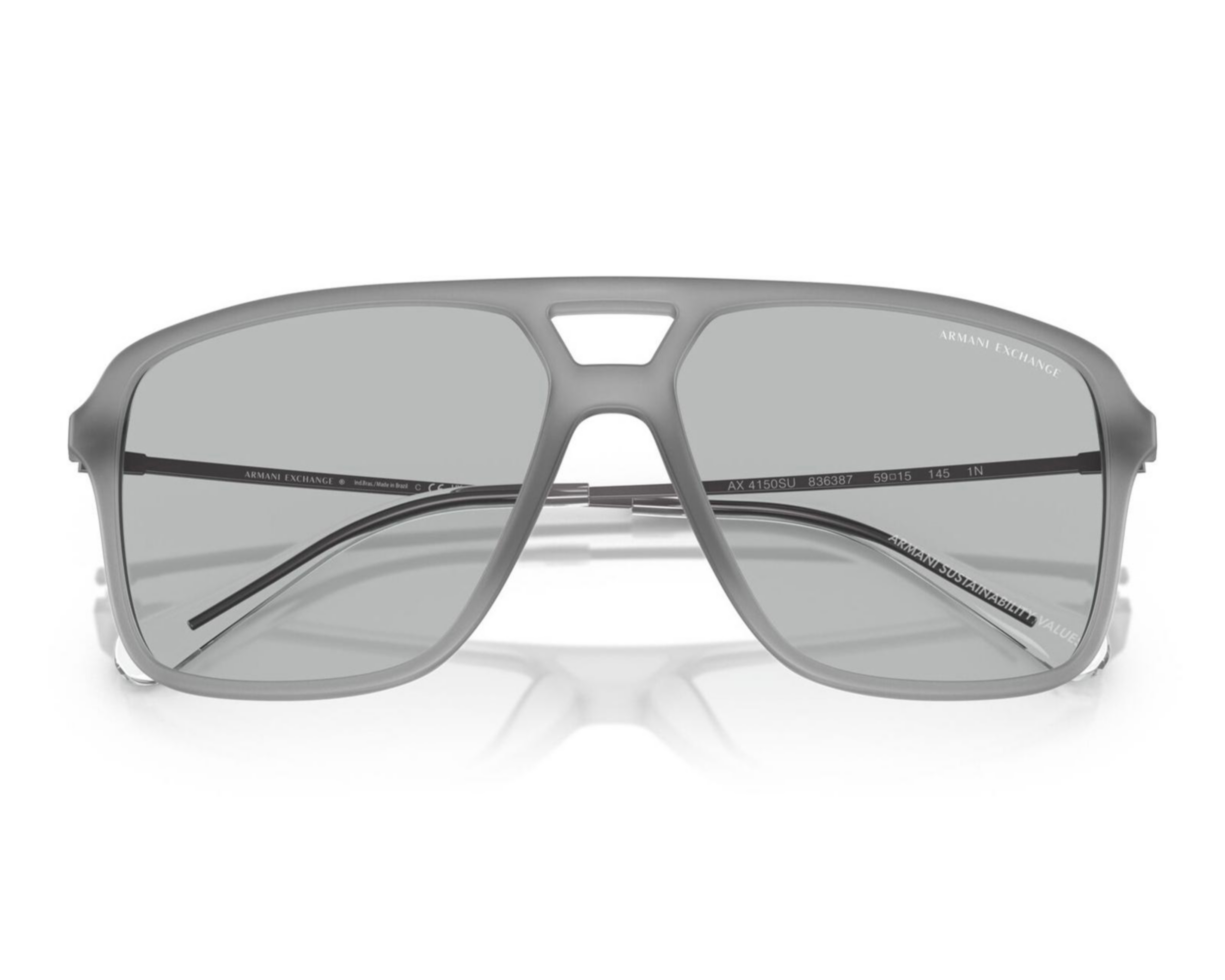 Foto 5 pulgar | Lentes de Sol para Hombre Armani Exchange Cuadrados Gris