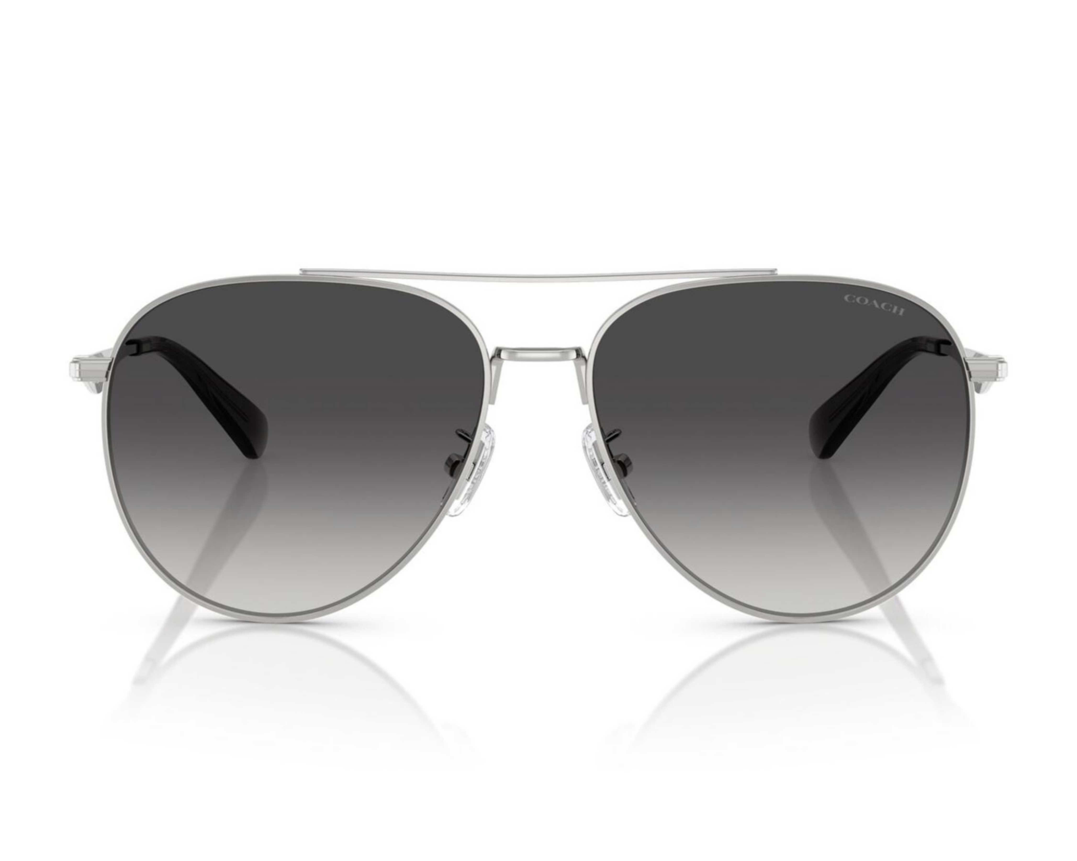Foto 3 pulgar | Lentes de Sol para Mujer Coach Aviador Plateado