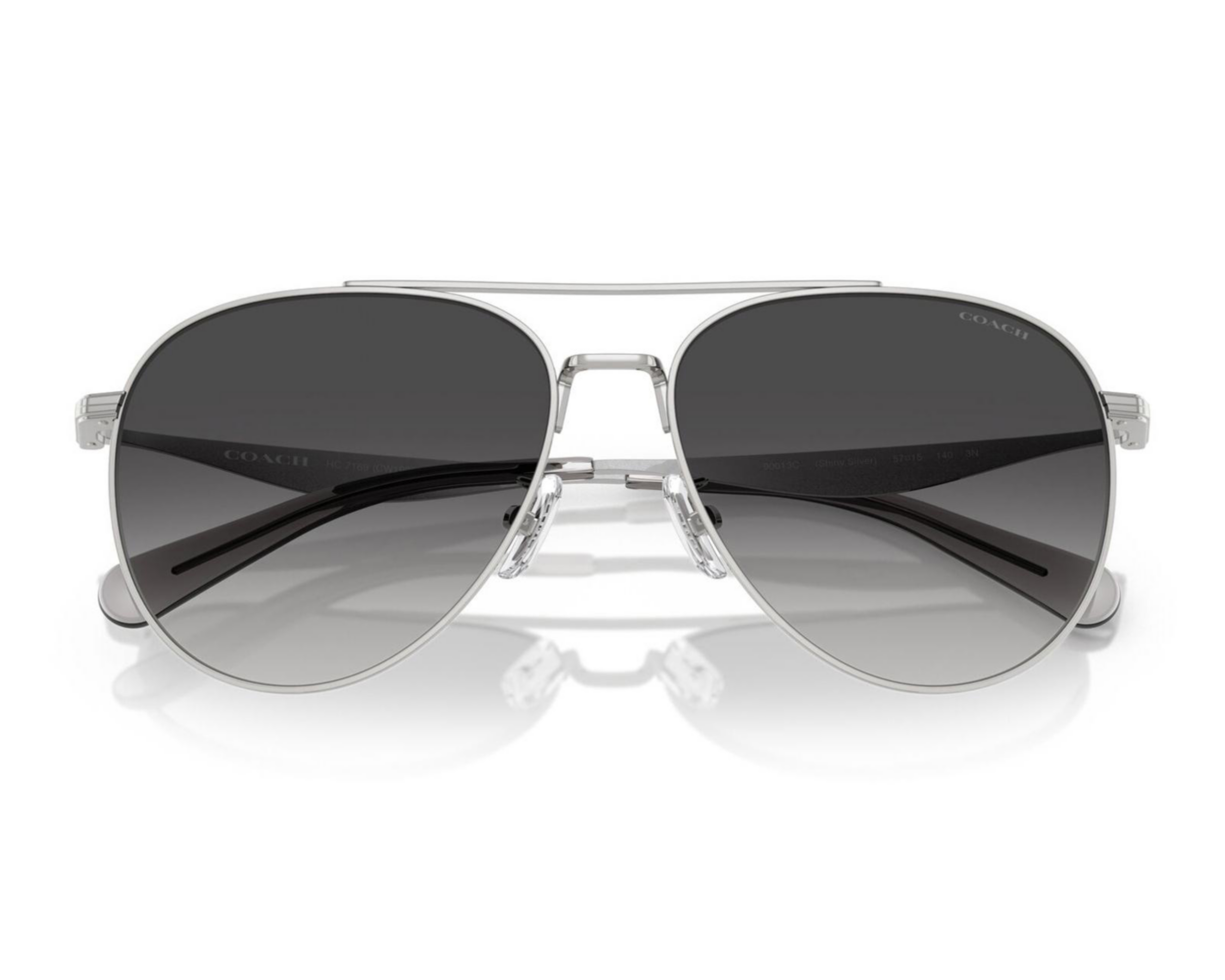 Foto 6 pulgar | Lentes de Sol para Mujer Coach Aviador Plateado