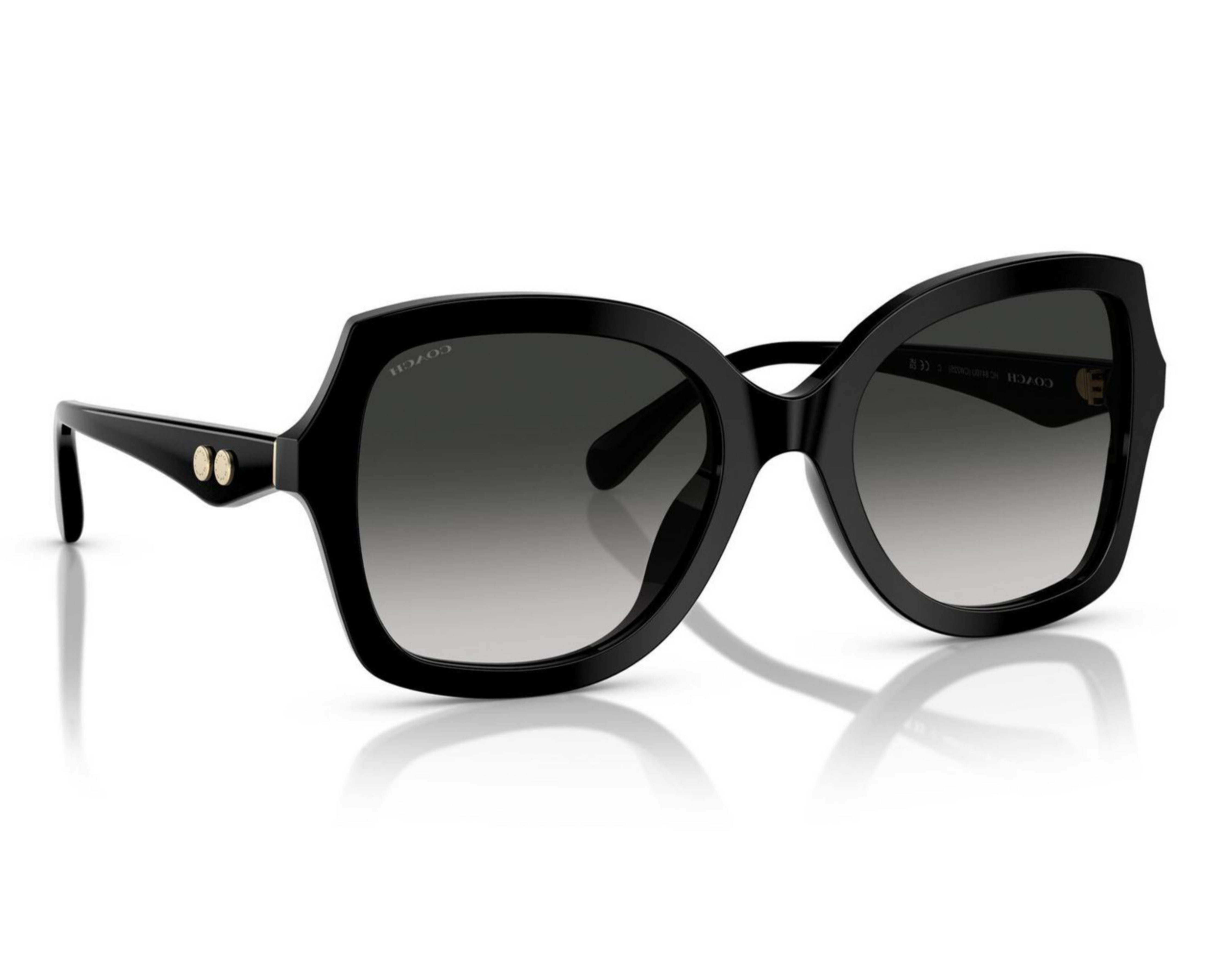 Foto 2 pulgar | Lentes de Sol para Mujer Coach Cuadrados Negro