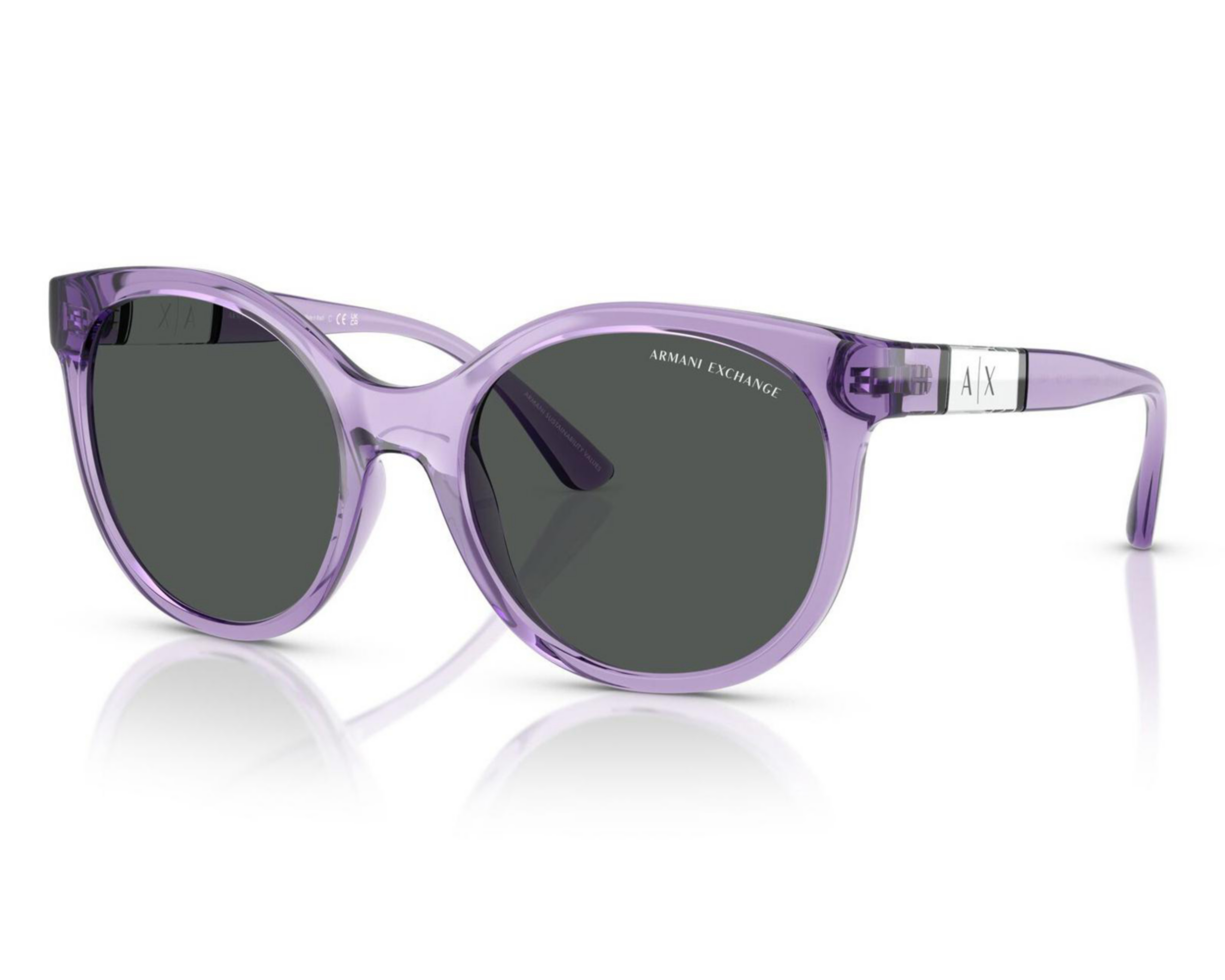 Lentes de Sol para Mujer Armani Exchange Redondos Morados