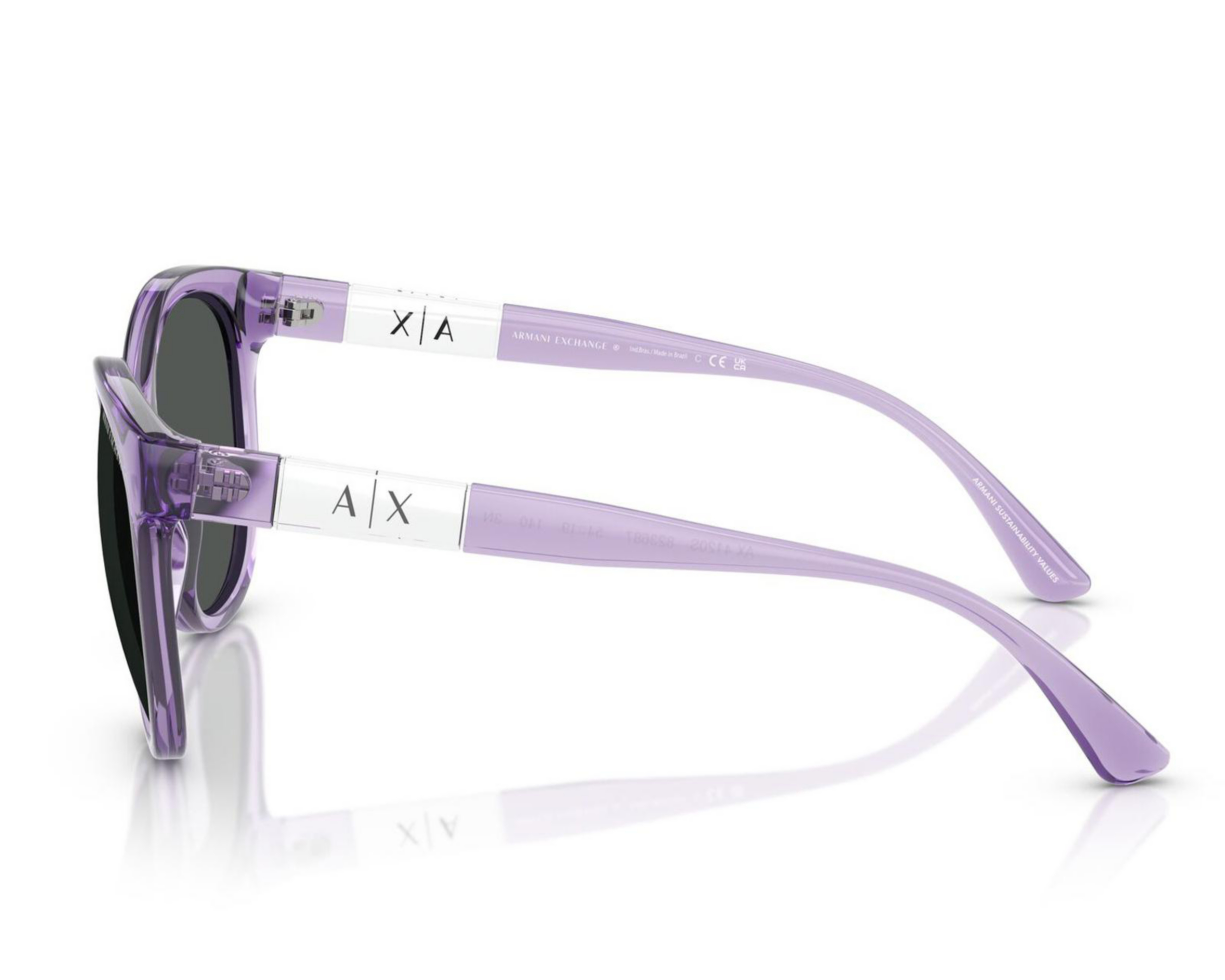 Foto 5 pulgar | Lentes de Sol para Mujer Armani Exchange Redondos Morados